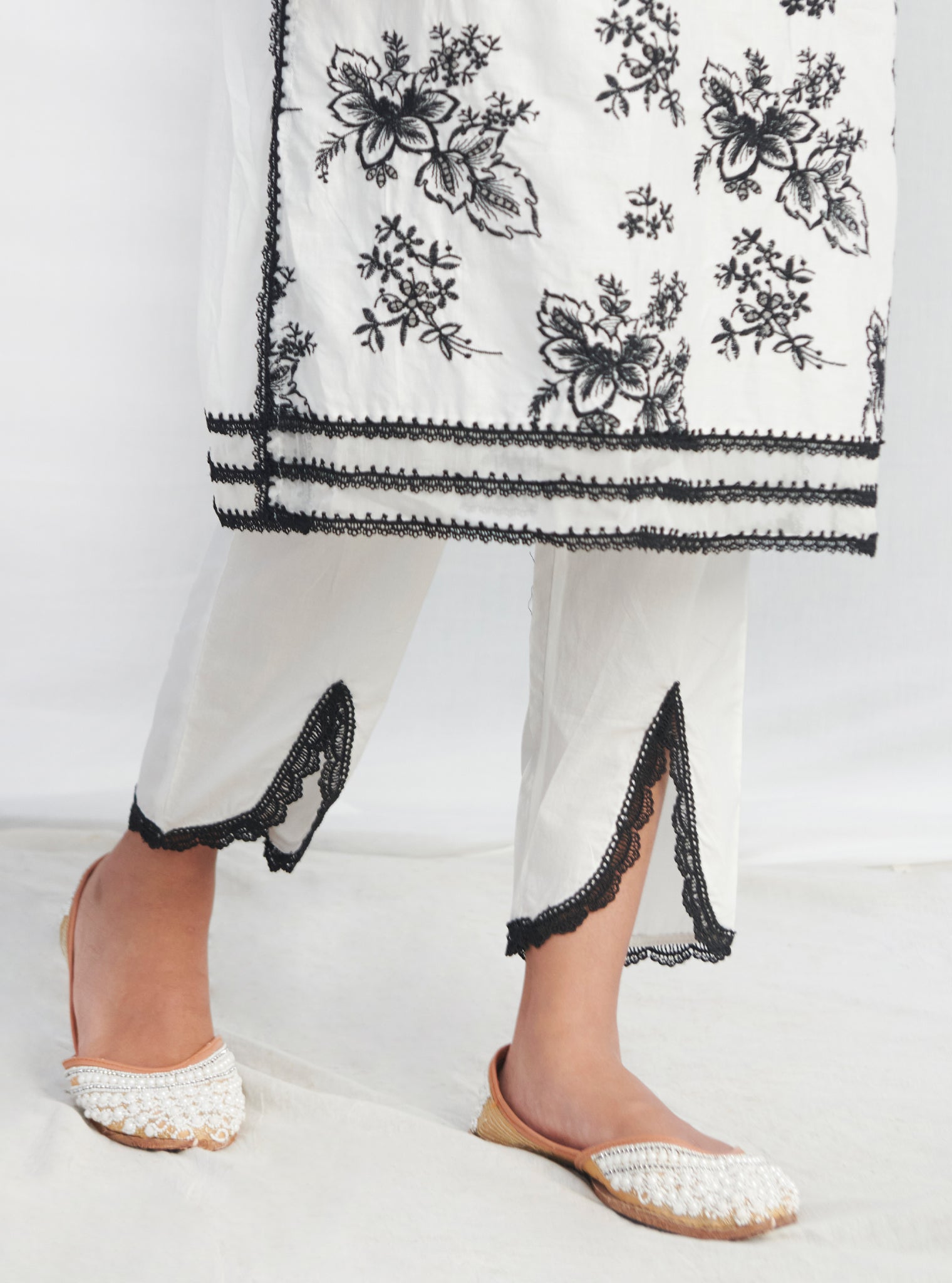 Verlem Supima Cotton White Kurta Set