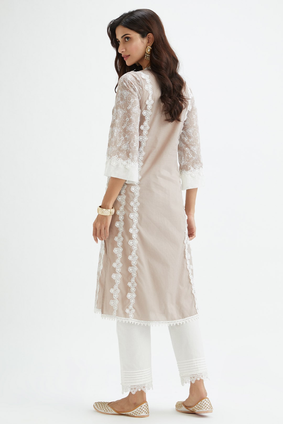 Mulmul Supima Cotton Vireo Dark Grey Kurta