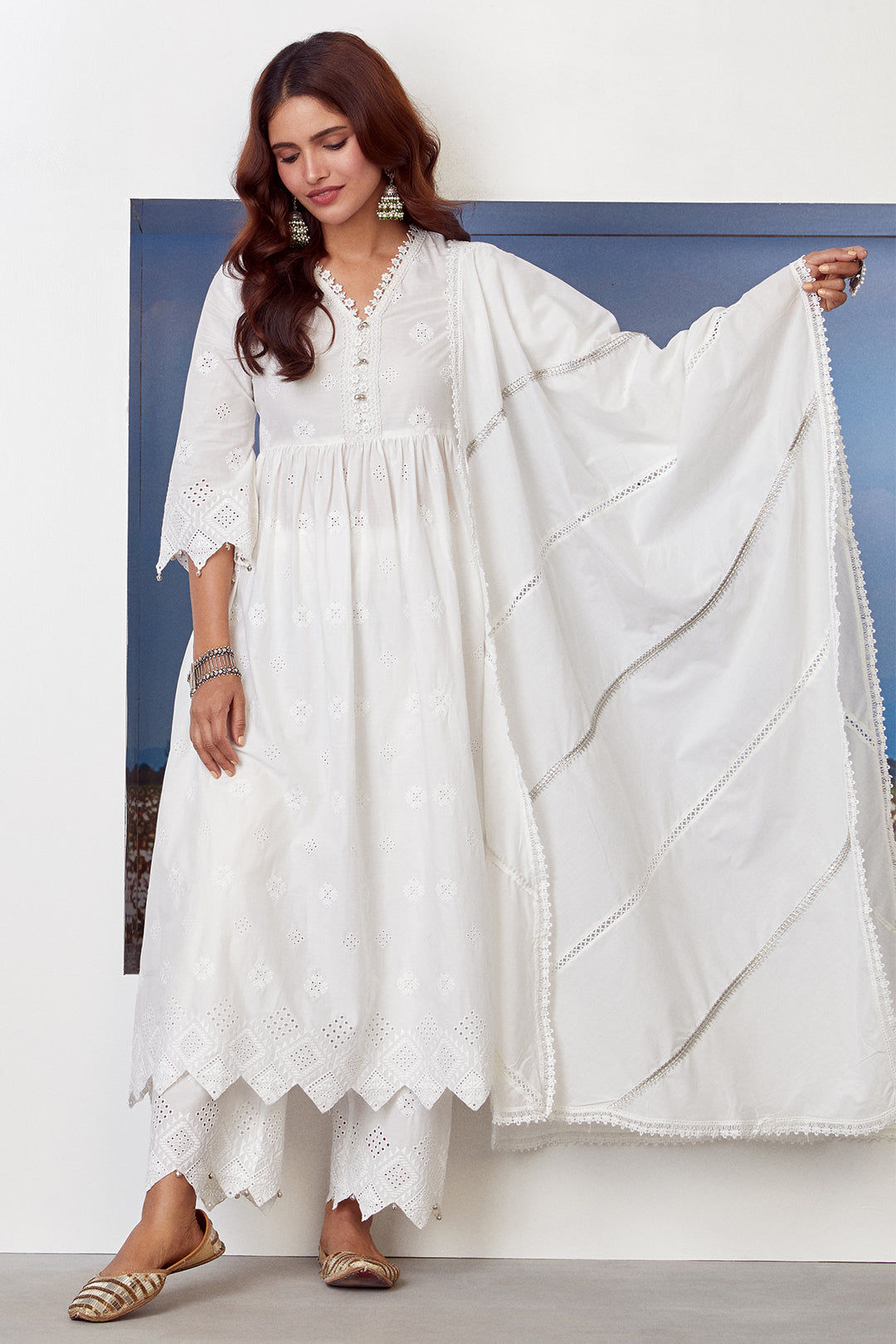 Warm Glow Supima Cotton Kurta with Palazzo Set