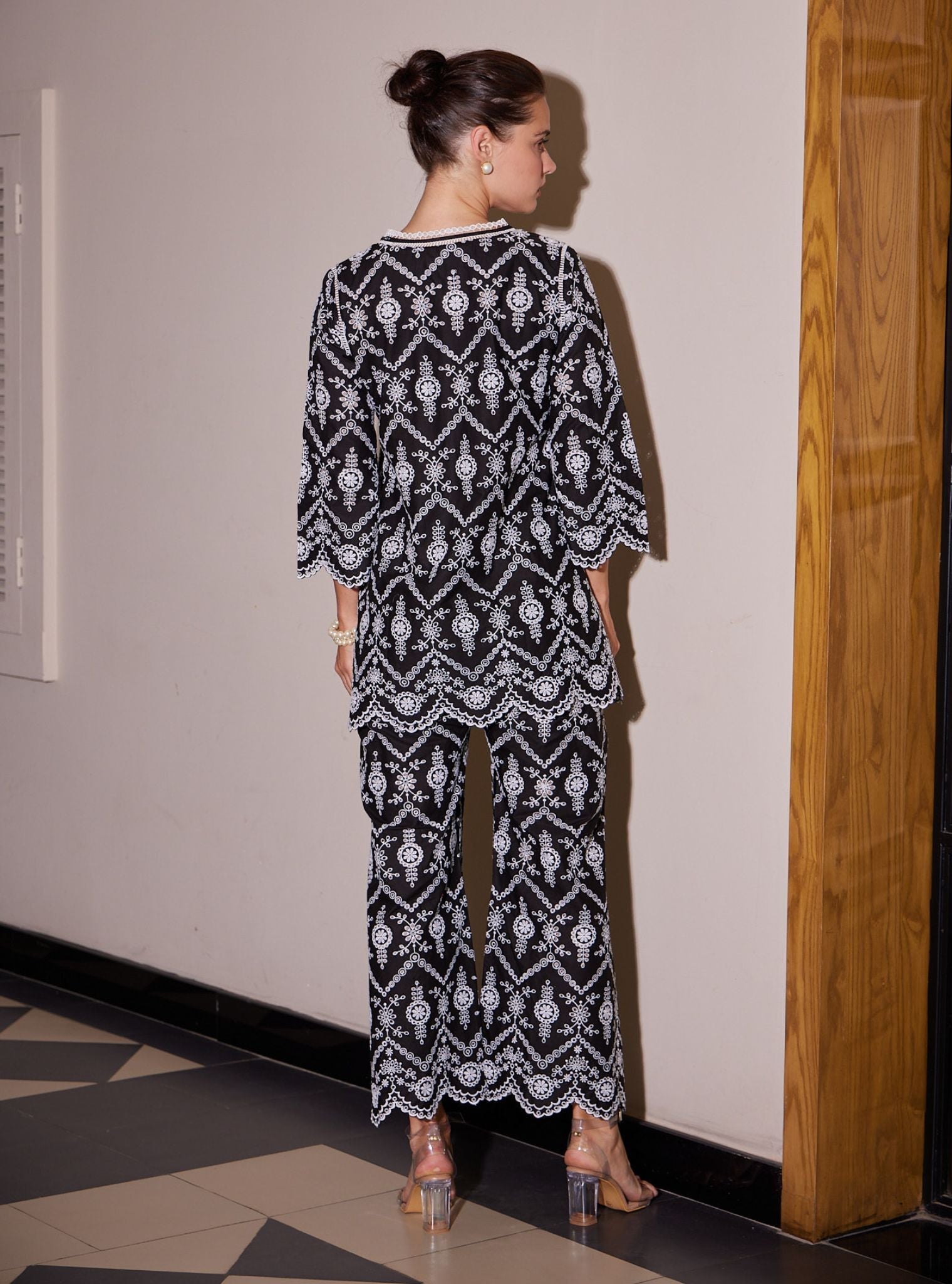 Evelyn Supima Cotton Black Co-ord Set