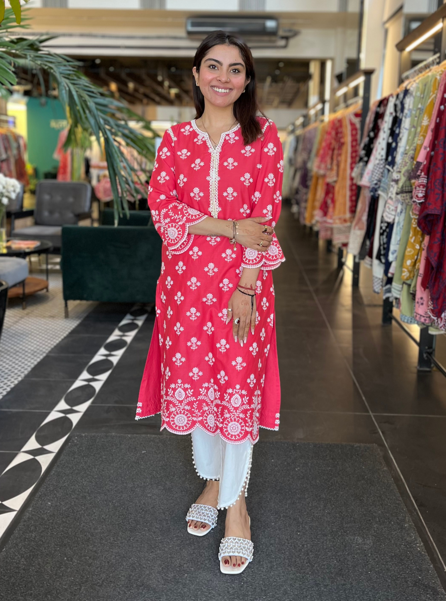 Arpora Supima Cotton Fuschia Kurta Set