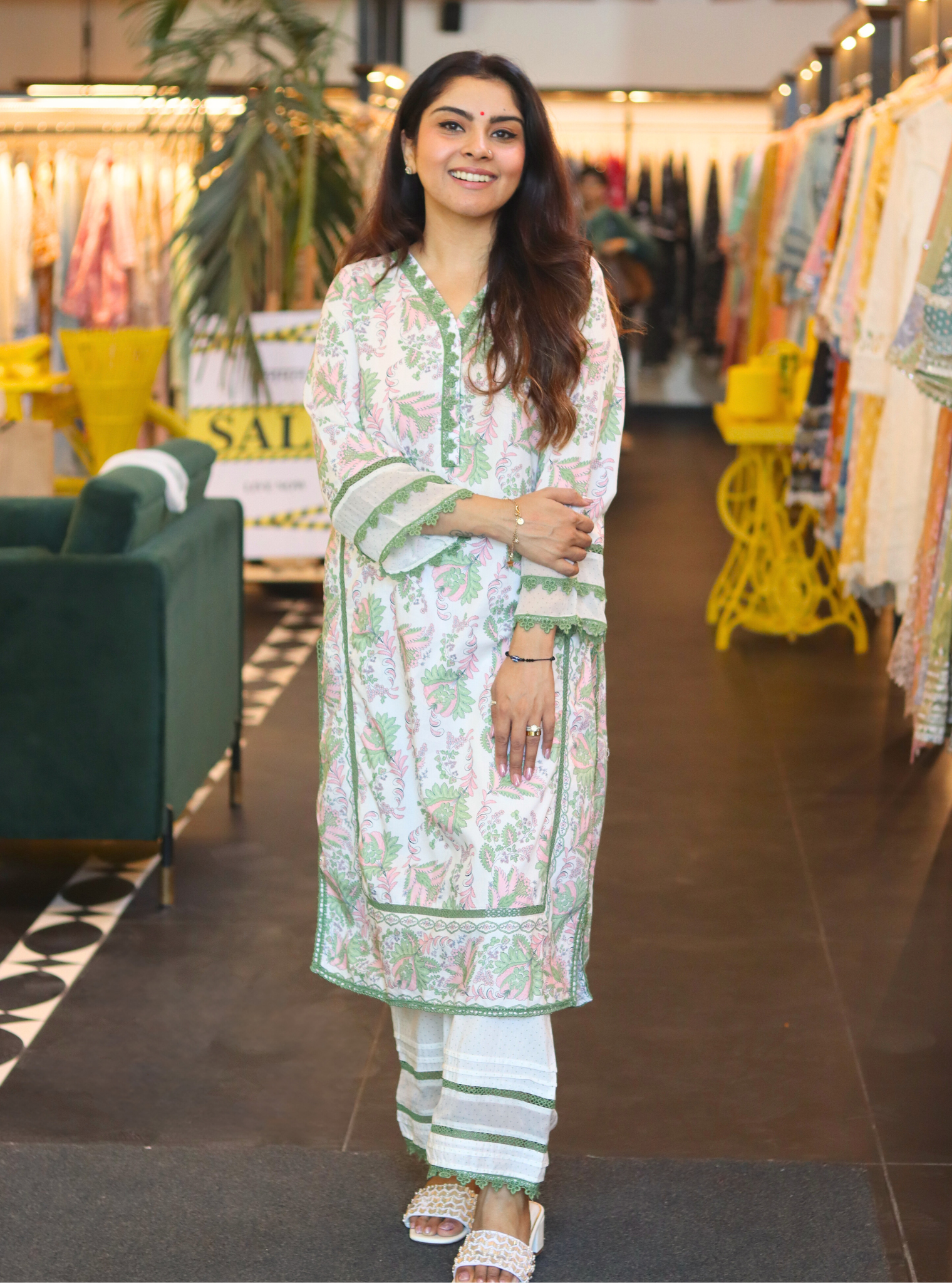 Irina Chintz Green Kurta Set