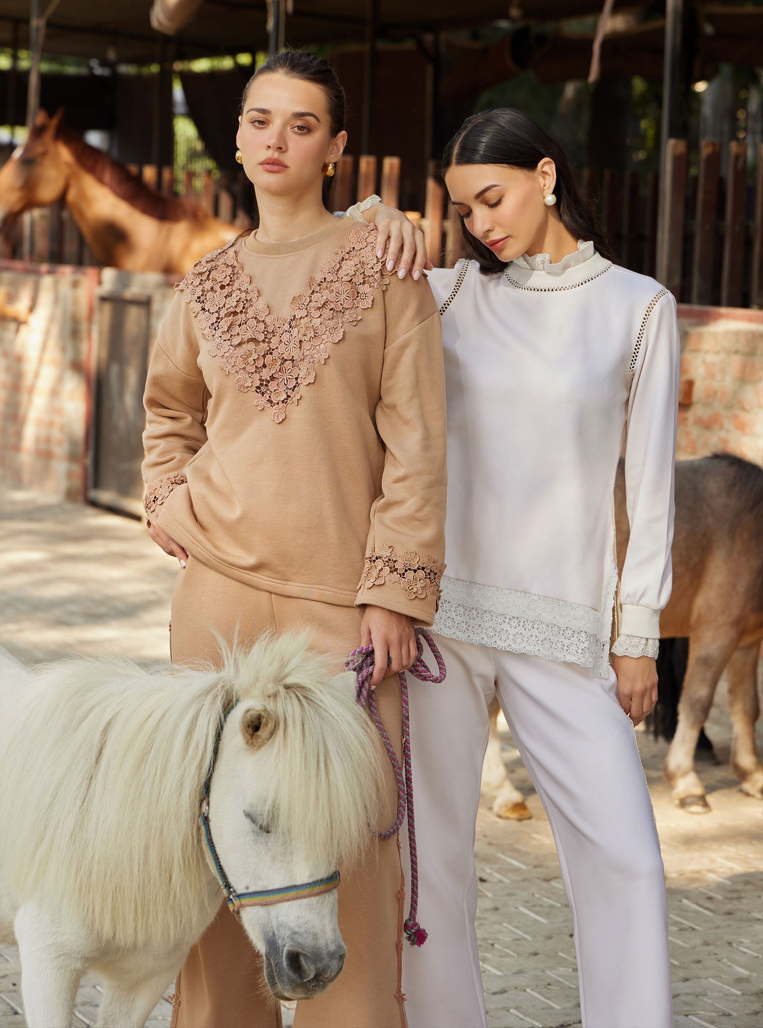 Meleta Spacer Cream Co-ord Set