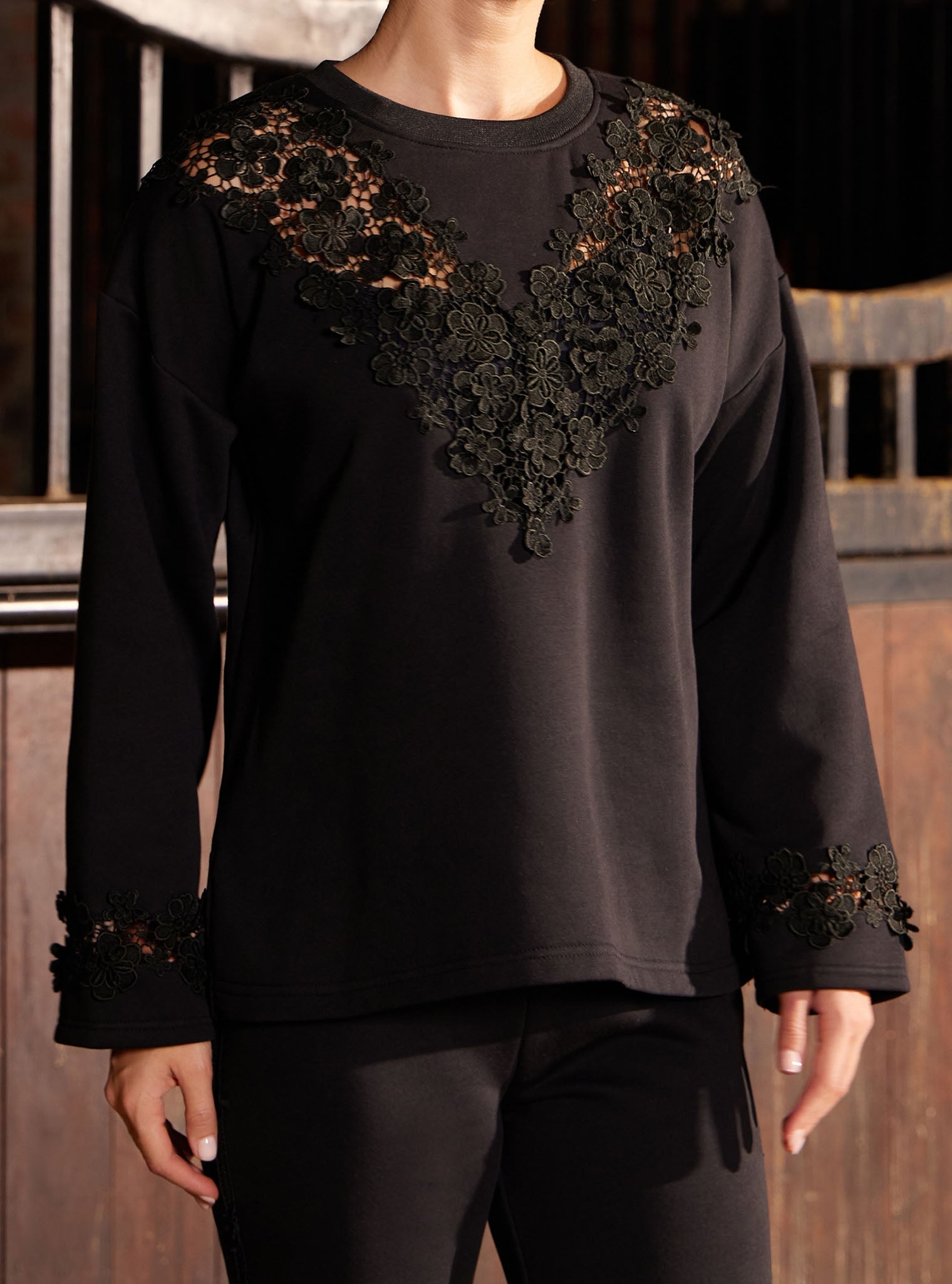 Circe Fleece Black Co-ord Set