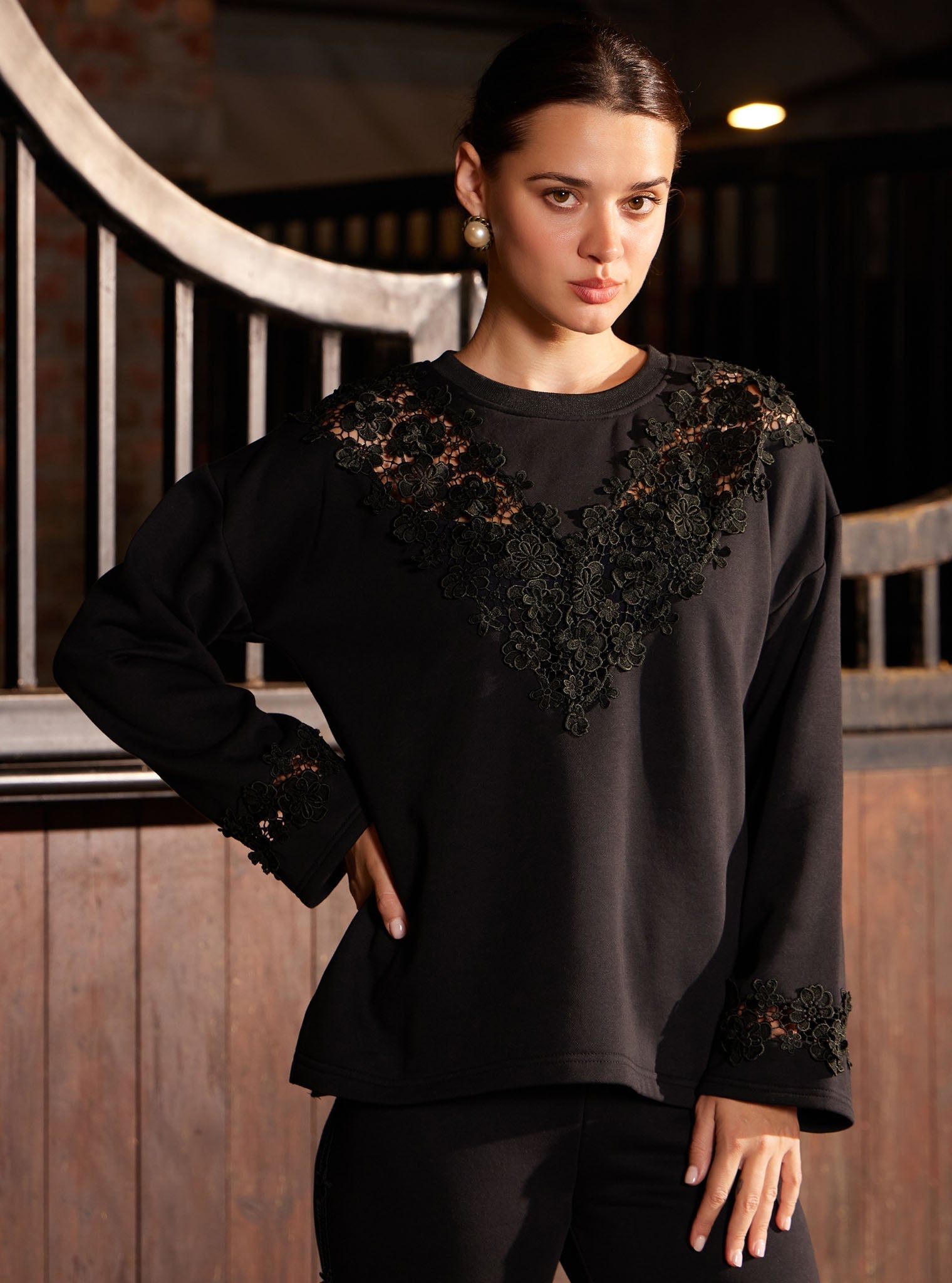 Circe Fleece Black Co-ord Set