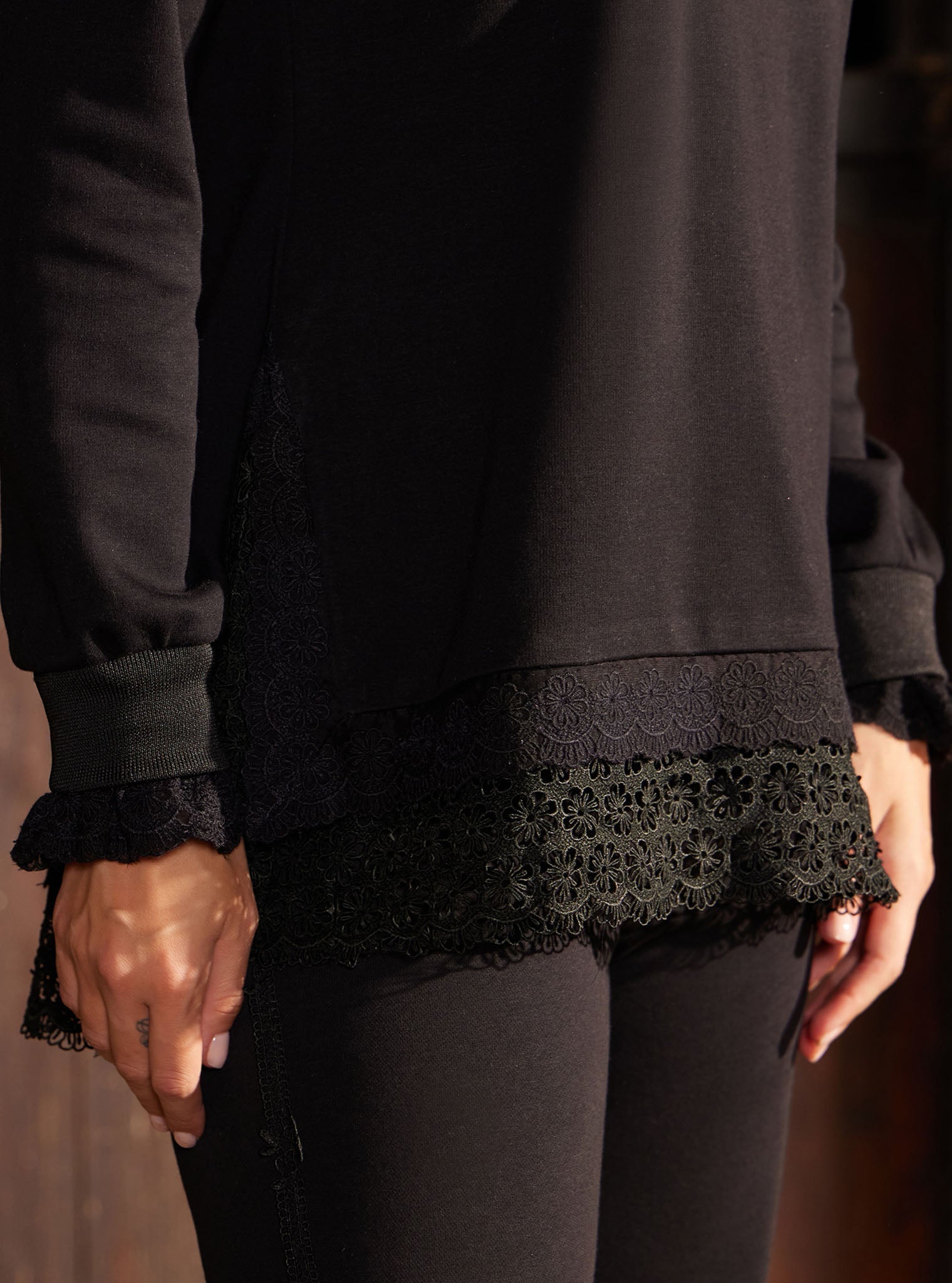 Meleta Spacer Black Co-ord Set