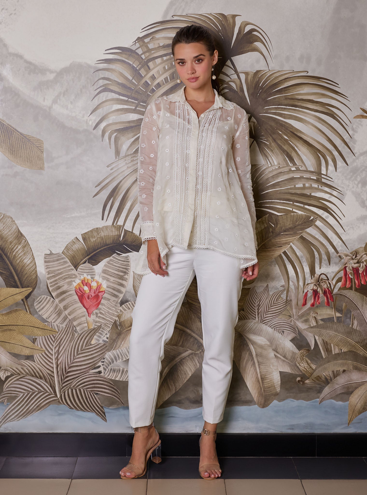 Adonis Organza White Shirt