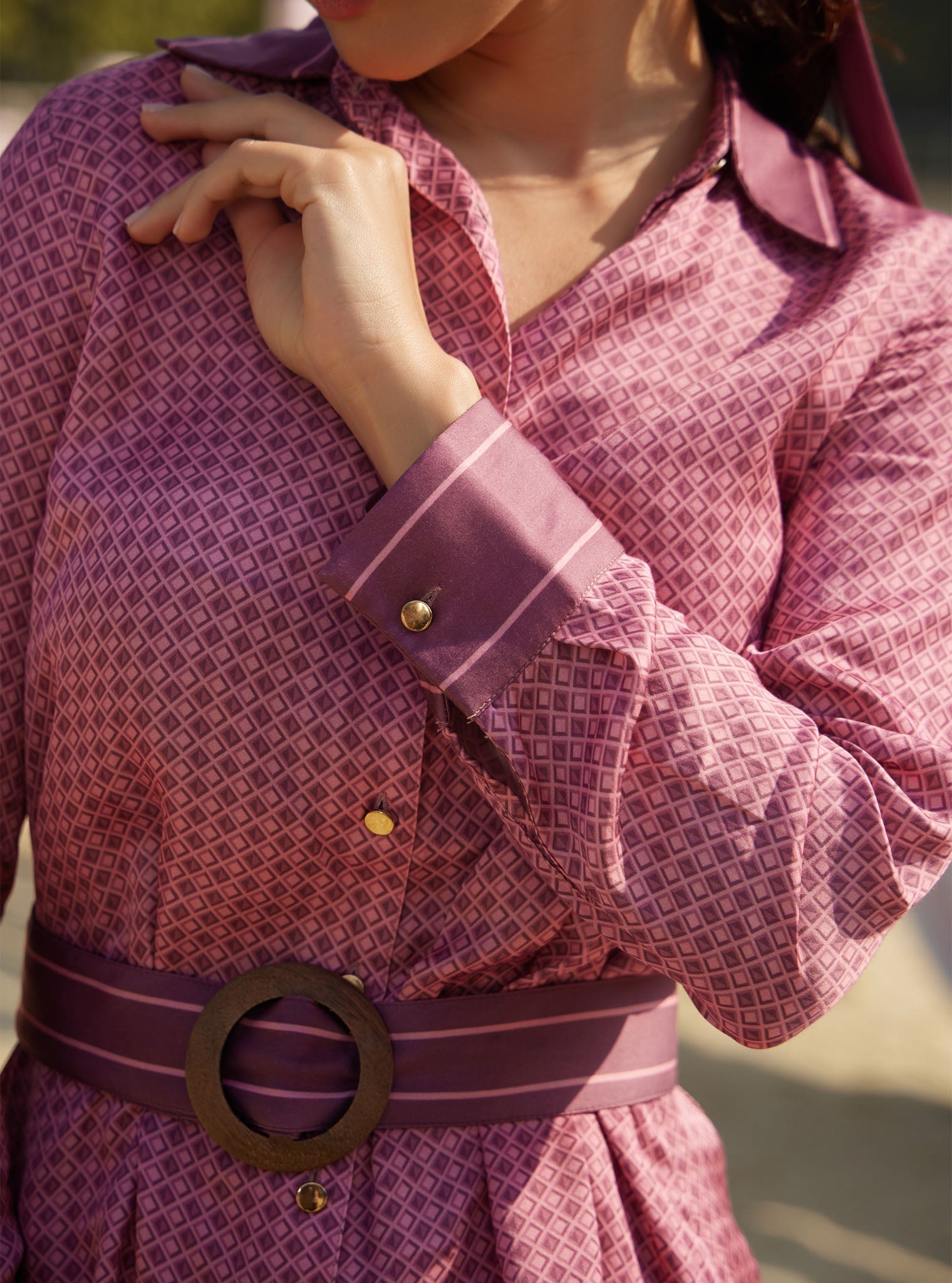 Eos Cupro Printed Pink Co-ord Set