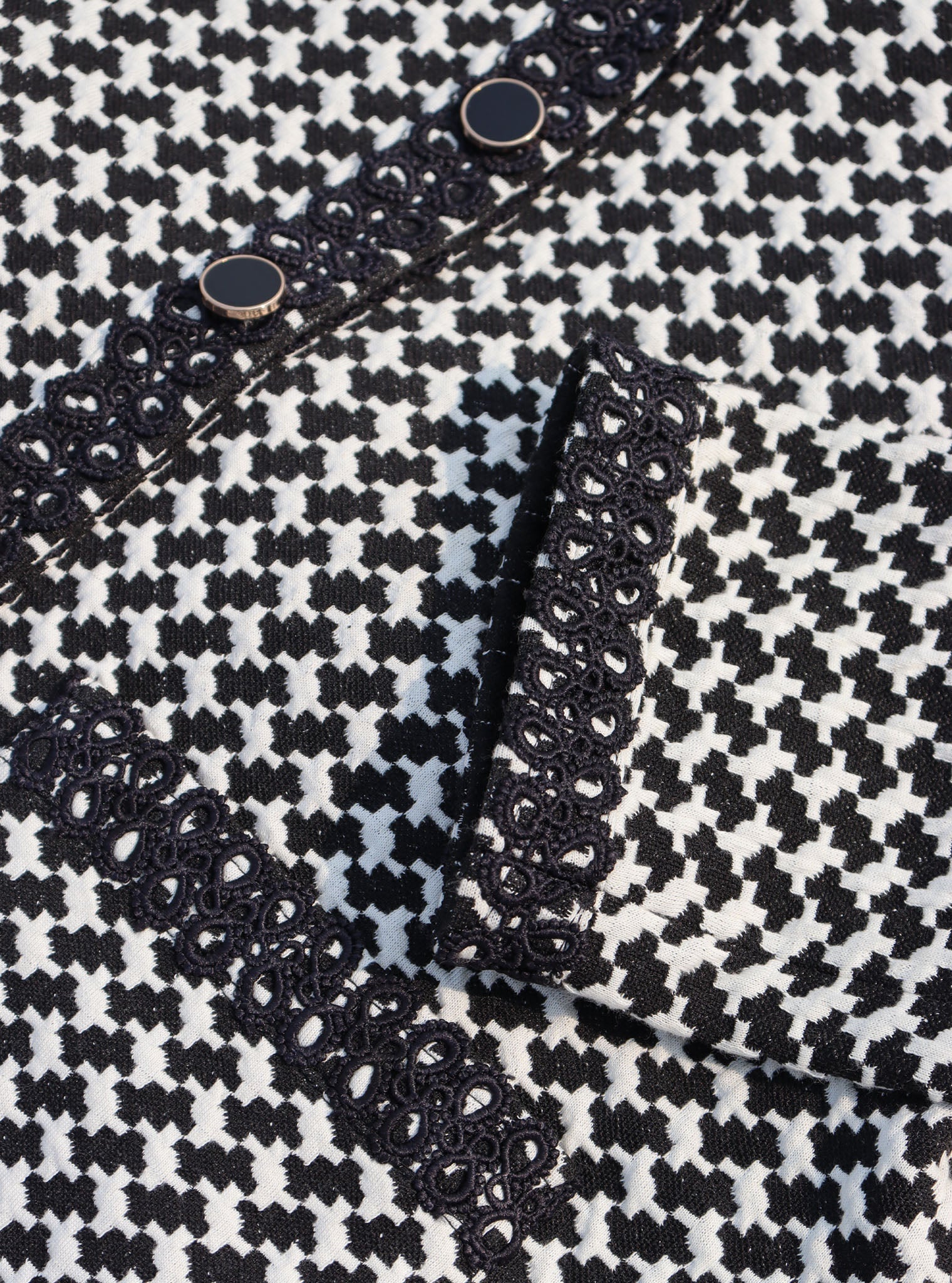 Larisa Houndstooth Black Co-ord Set