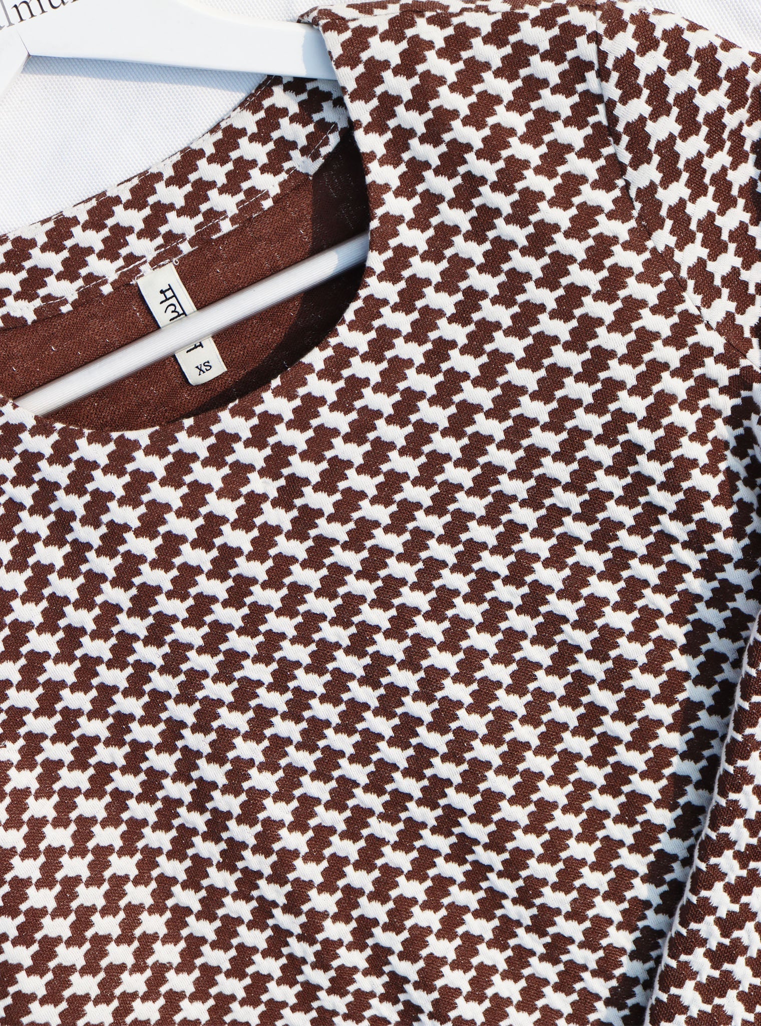 Hestia Houndstooth Brown Co-ord Set