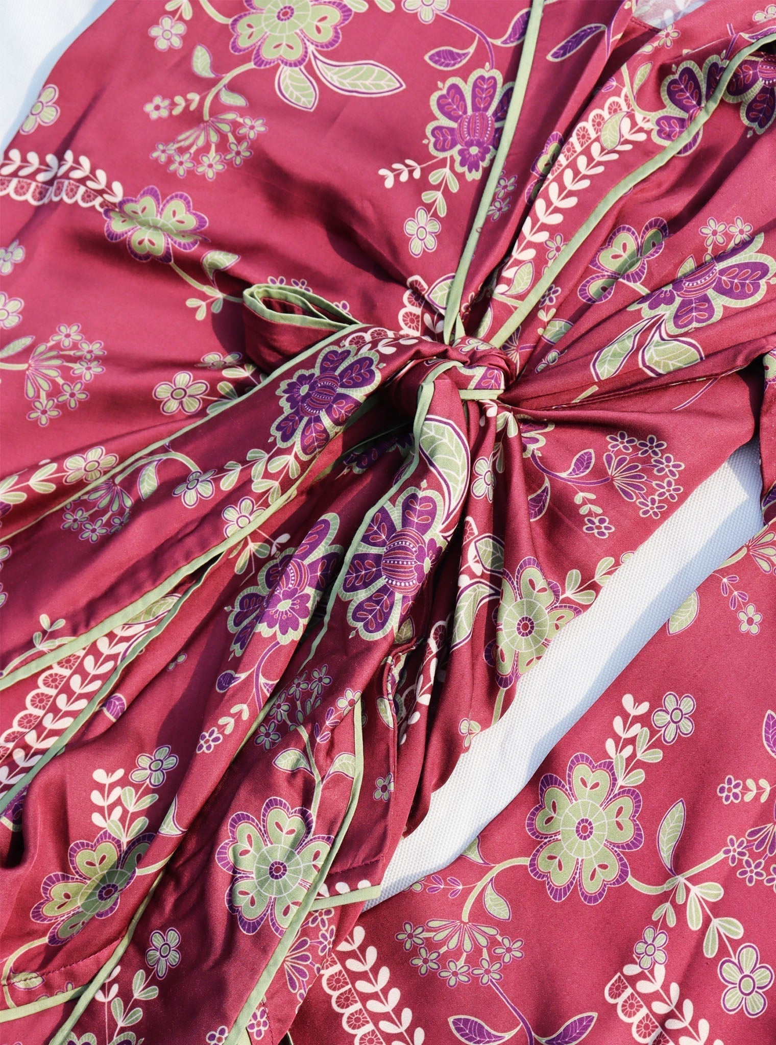 Nyx Cupro Printed Burgundy Co-ord Set