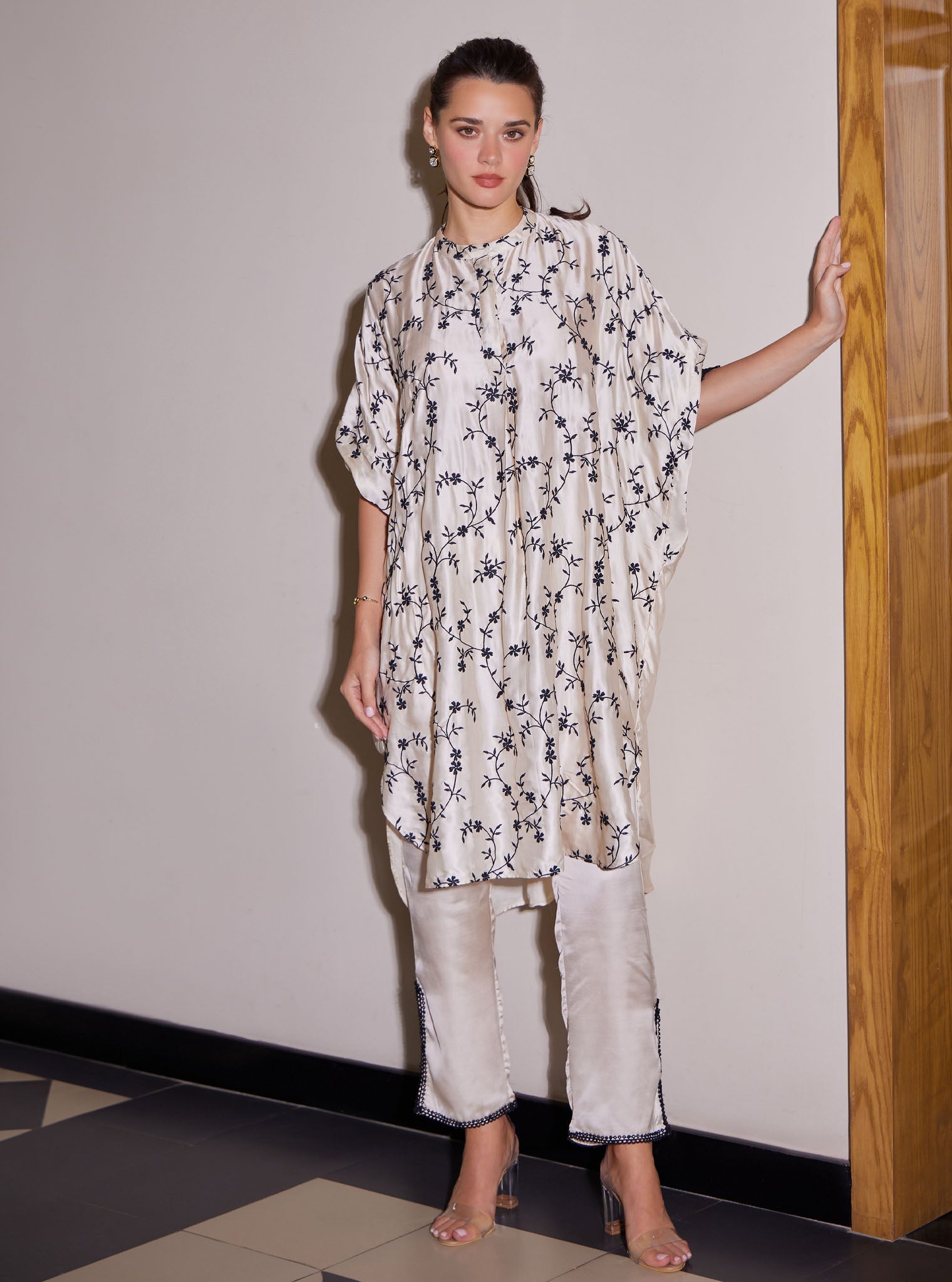 Pheme Luxe Satin Off White Top