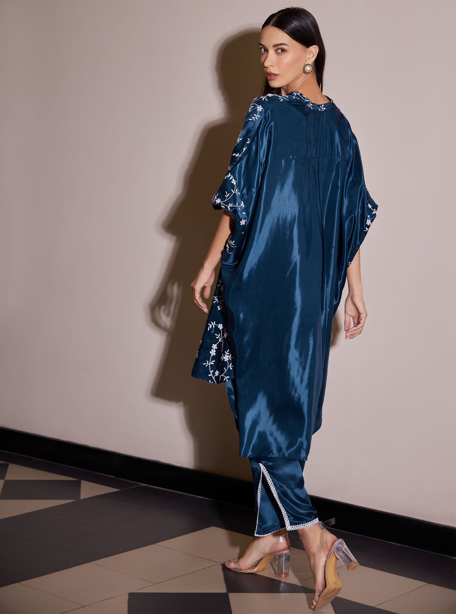 Pheme Modal Satin Navy Top