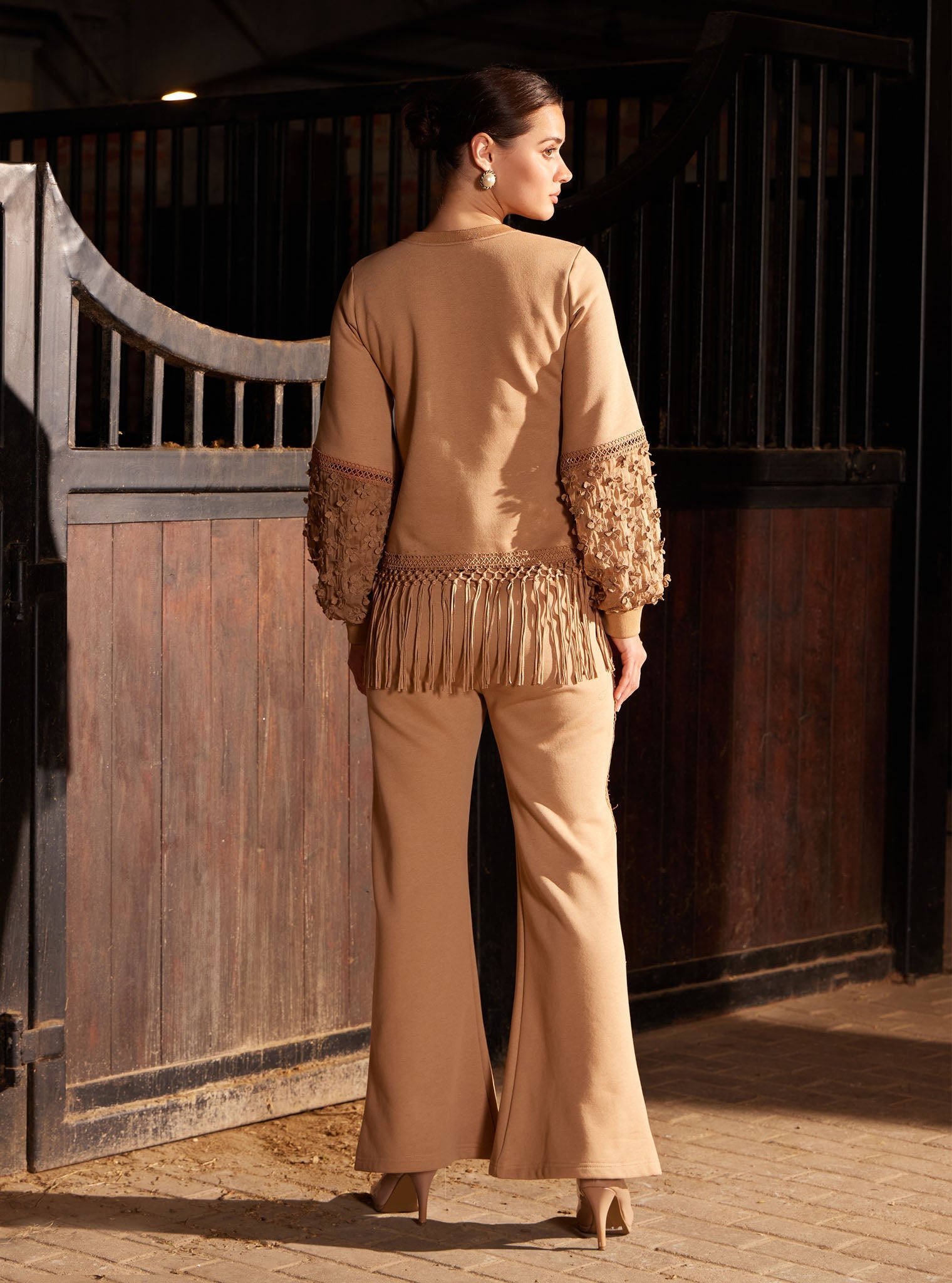 Althea Fleece Beige Co-ord Set