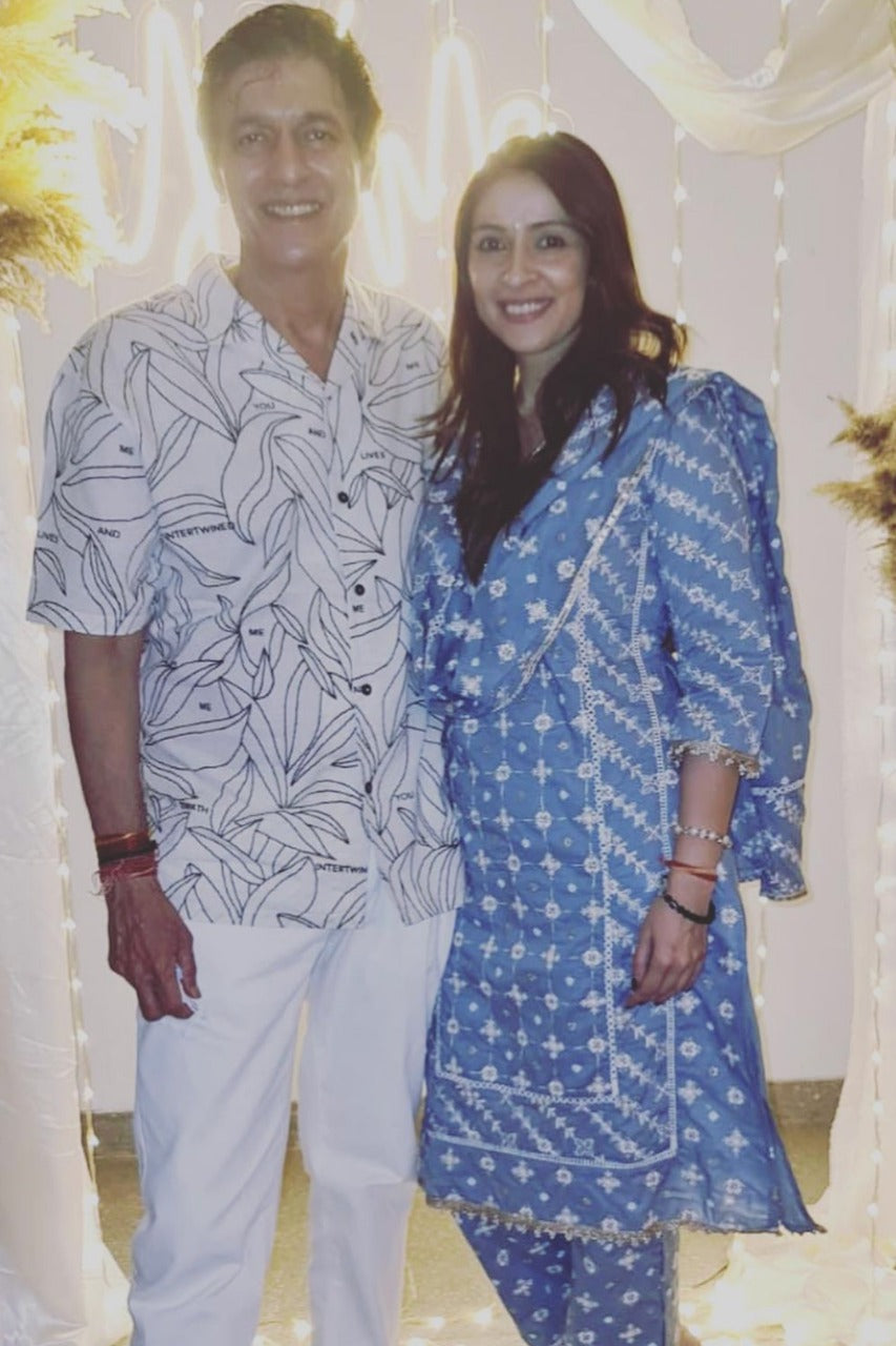 Pelican Supima Cotton Blue Kurta Set