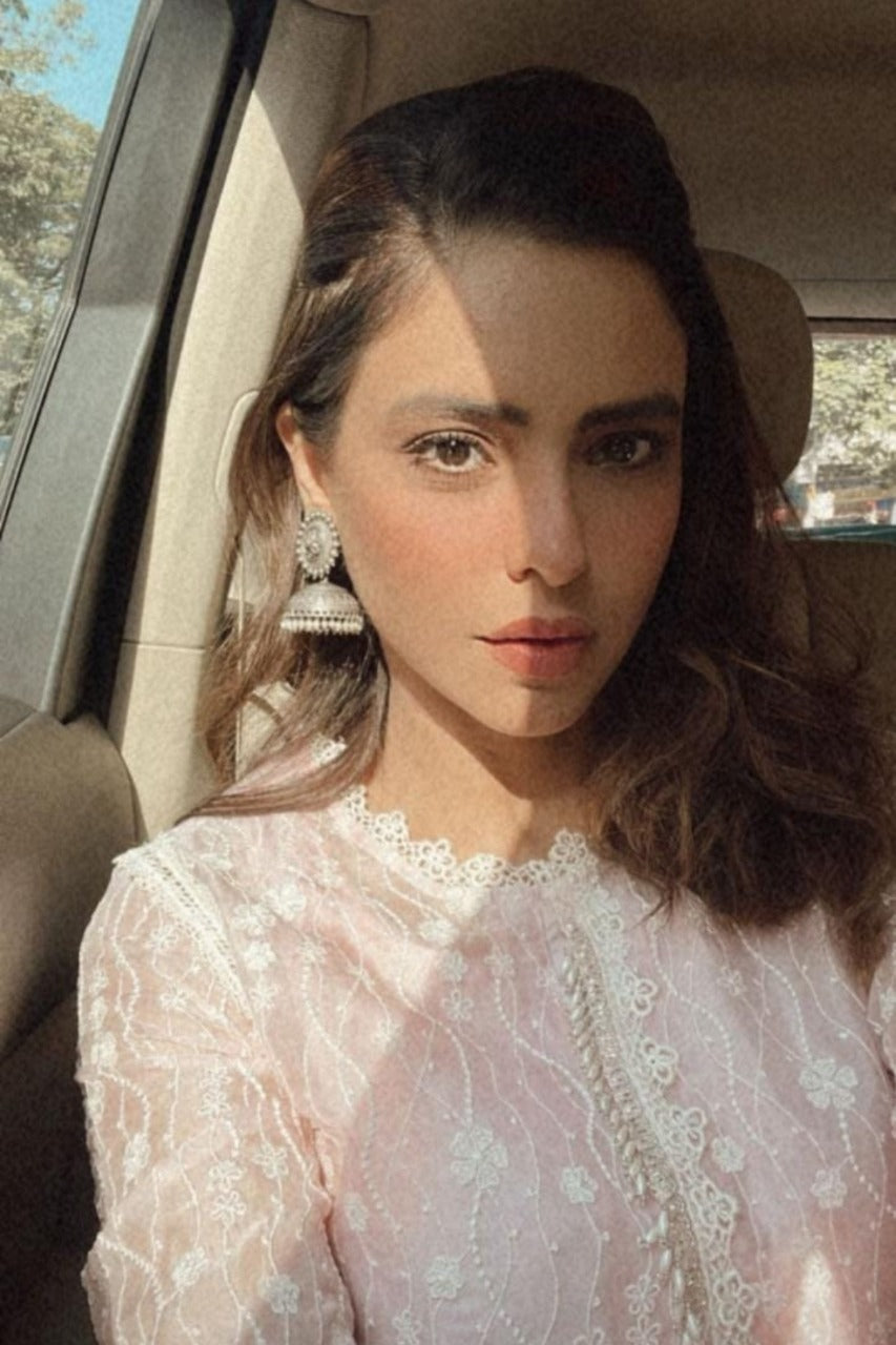 Freya Tencel Luxe Organza Pink Kurta Set