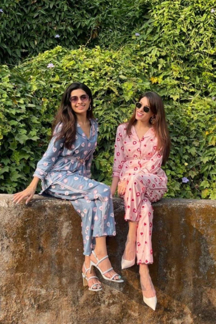 Caille Supima Cotton Pink Top Set