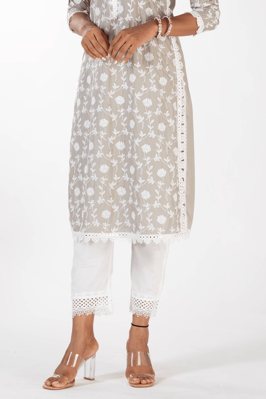 Zeb Supima Cotton Grey Kurta Set