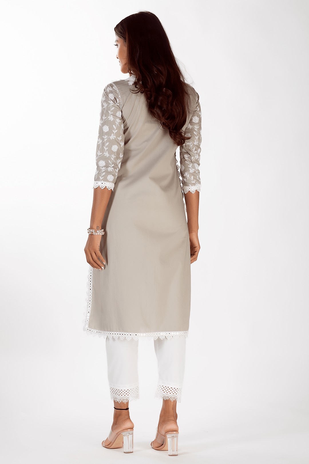 Zeb Supima Cotton Grey Kurta Set