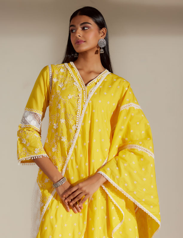 Alice Supima Cotton Mango Kurta Set