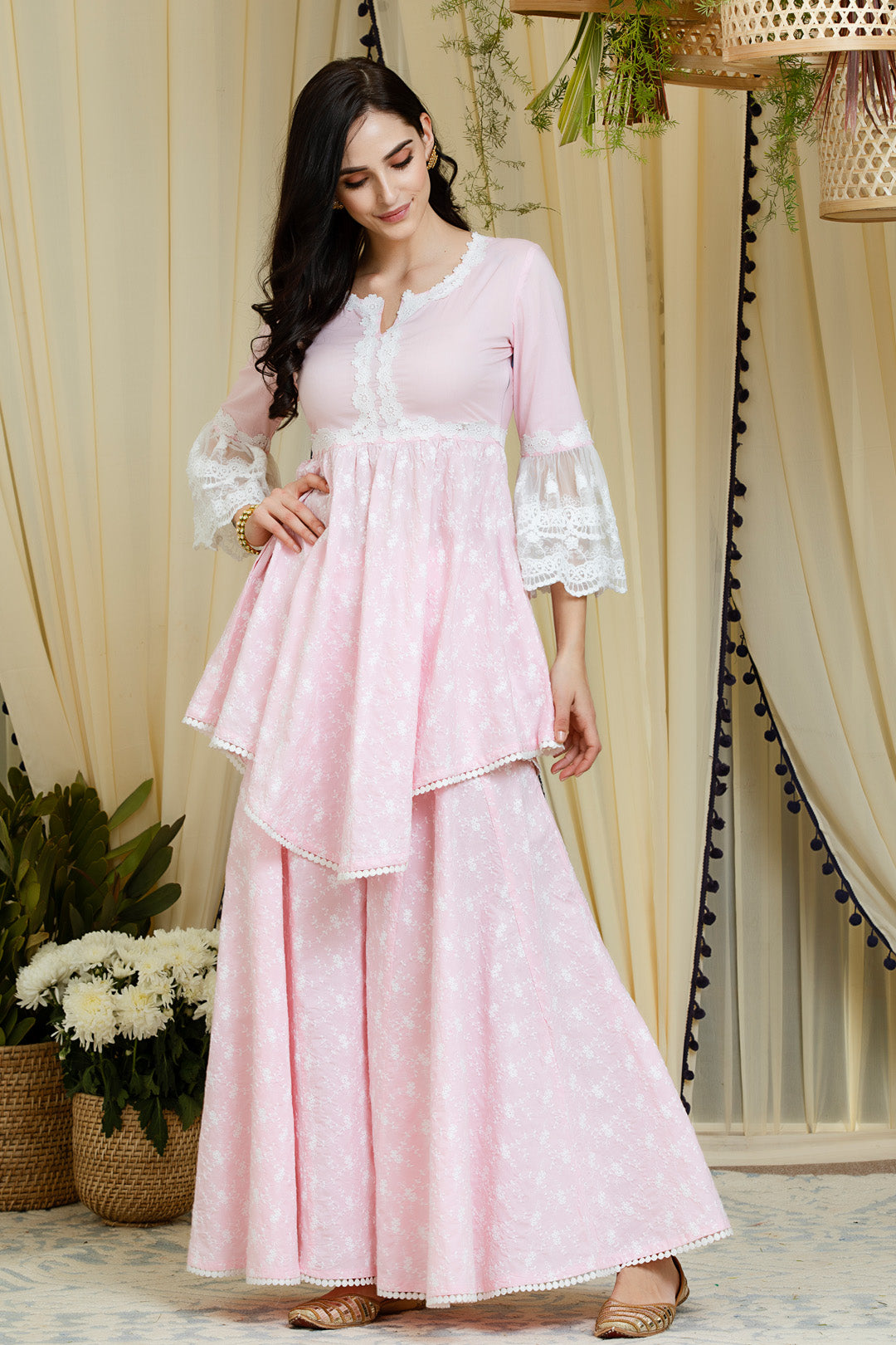 Ariana Supima Cotton Kurta with Sharara Set