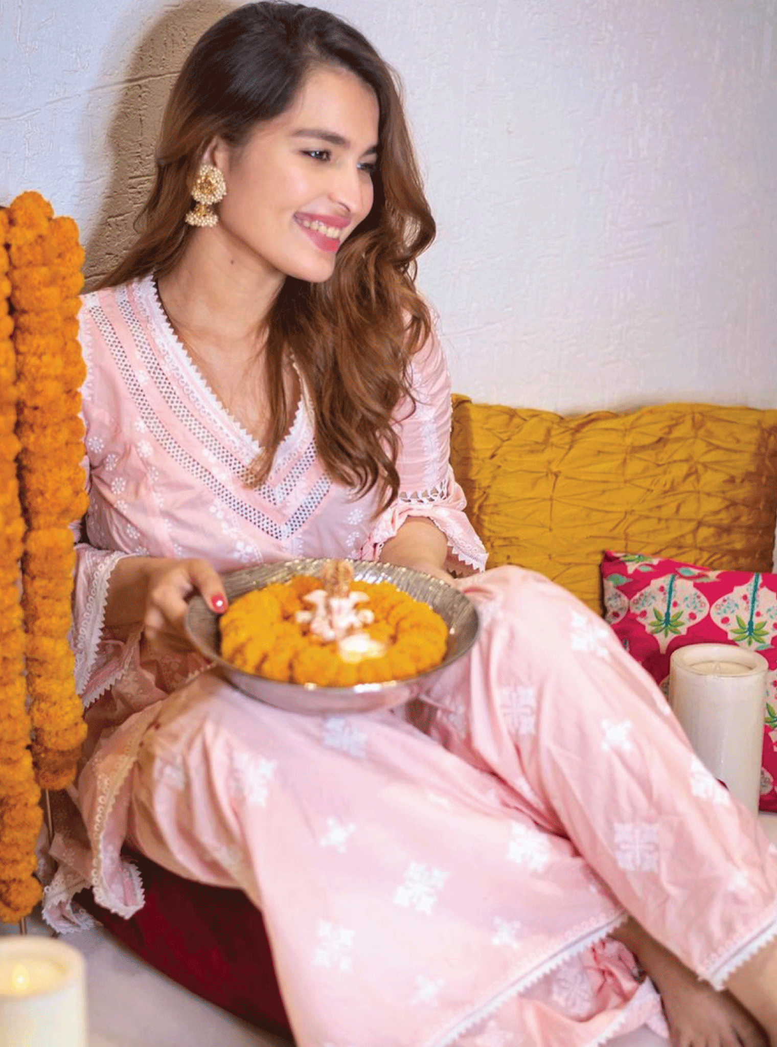 Arlo Supima Cotton Pink Kurta with Garara Set