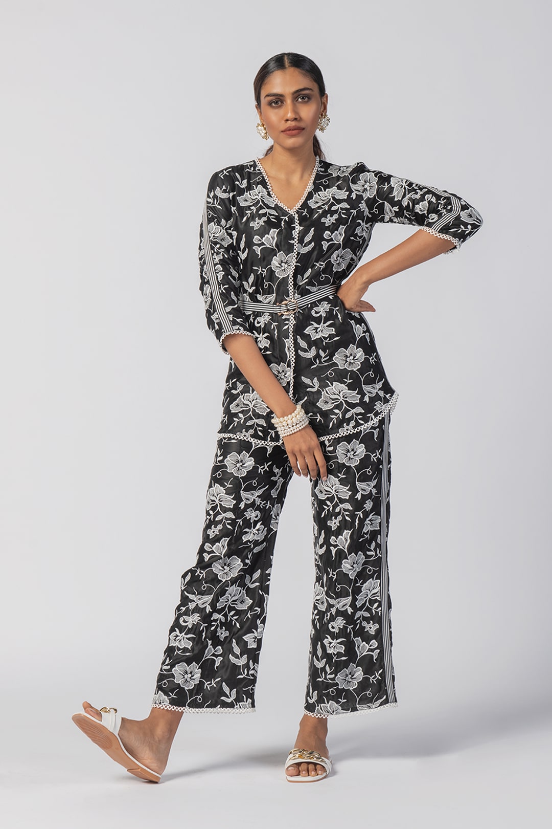 Mulmul Cupro Caroline Black Top