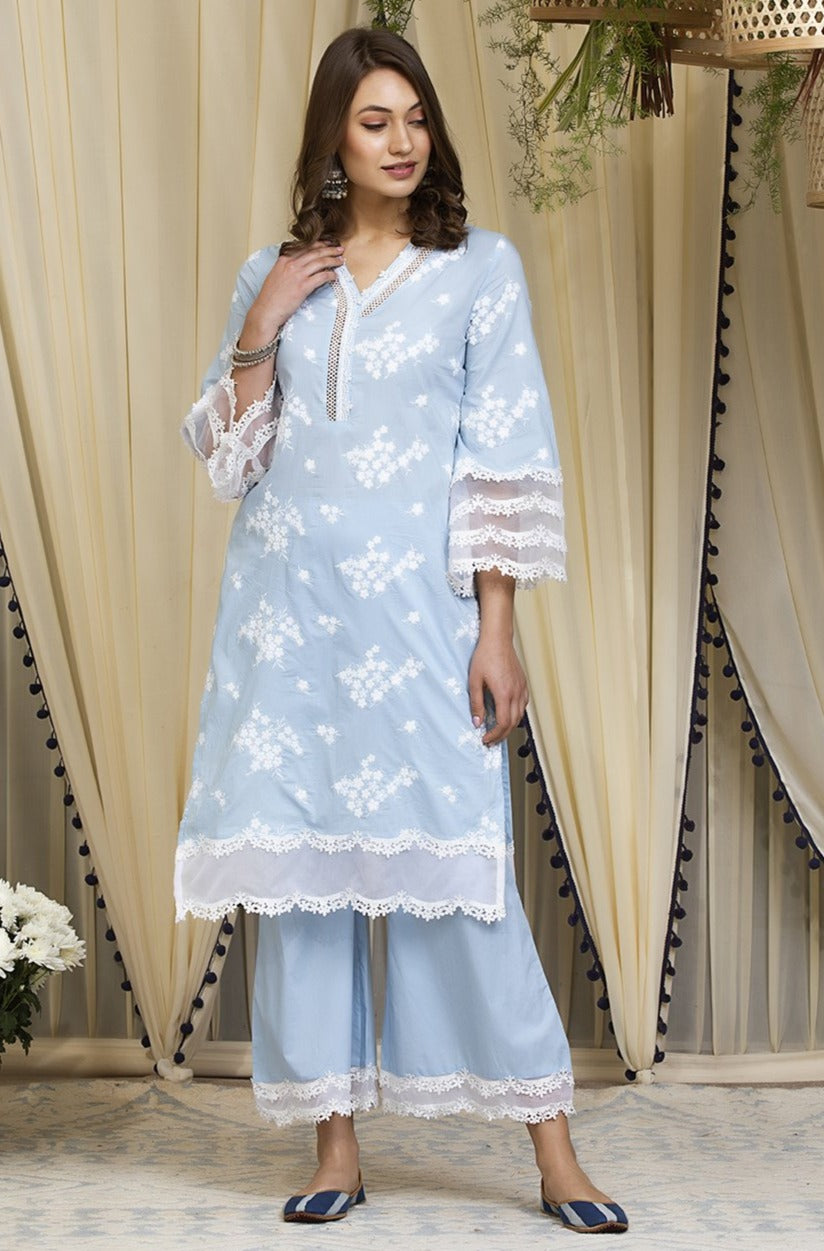 Lola Supima Cotton Kurta with Palazzo Set