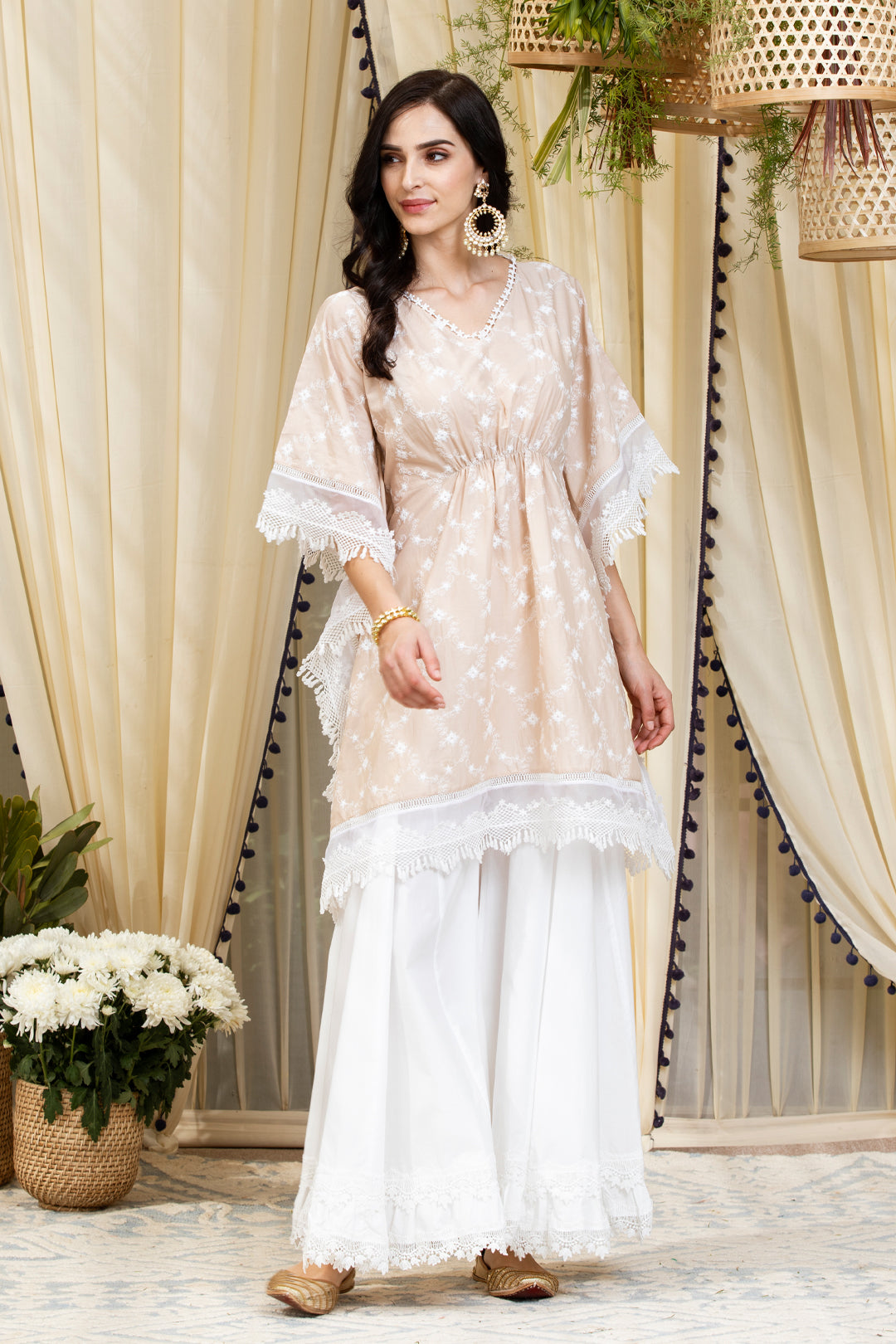 Fiore Supima Cotton Kurta with Sharara Set