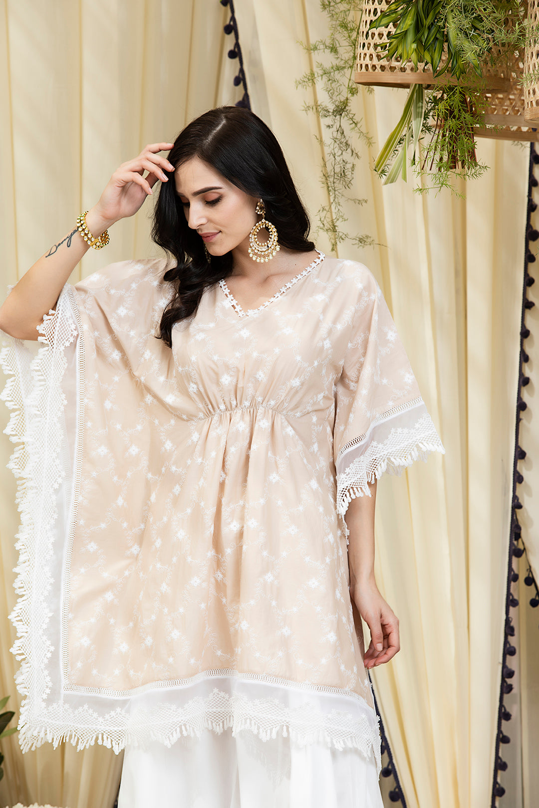 Fiore Supima Cotton Kurta with Sharara Set