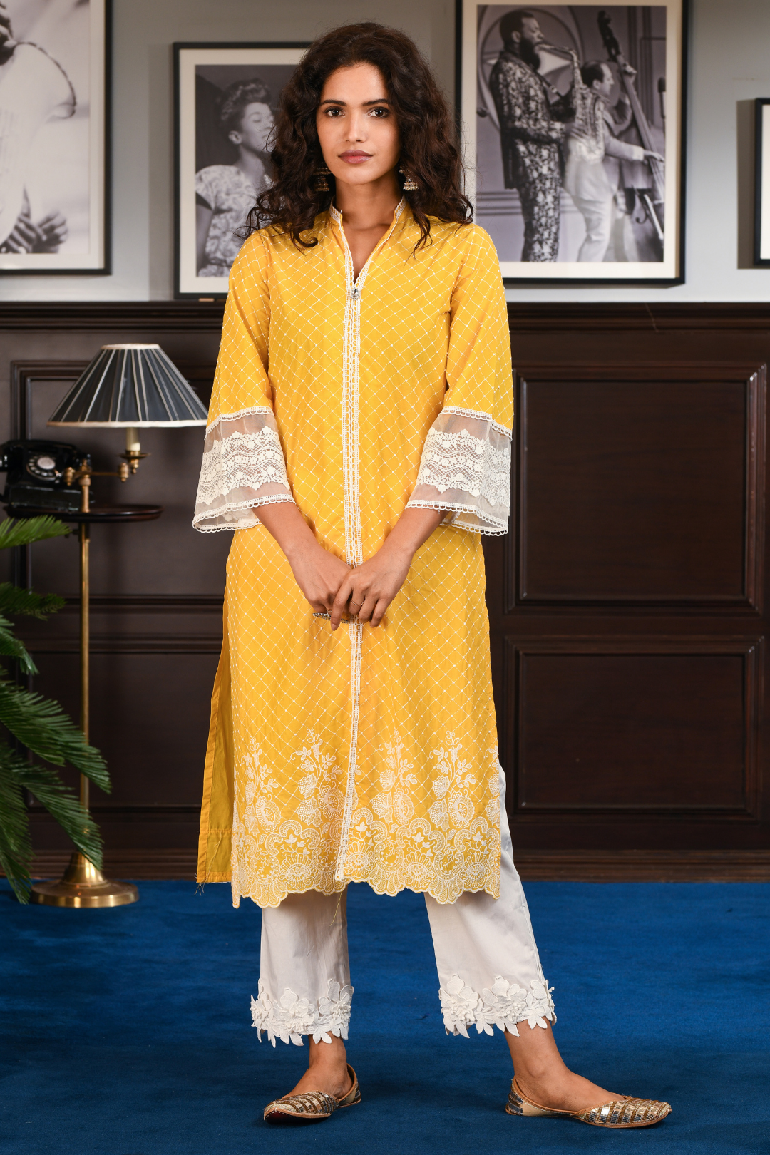 Cayo Supima Cotton Yellow Kurta Set