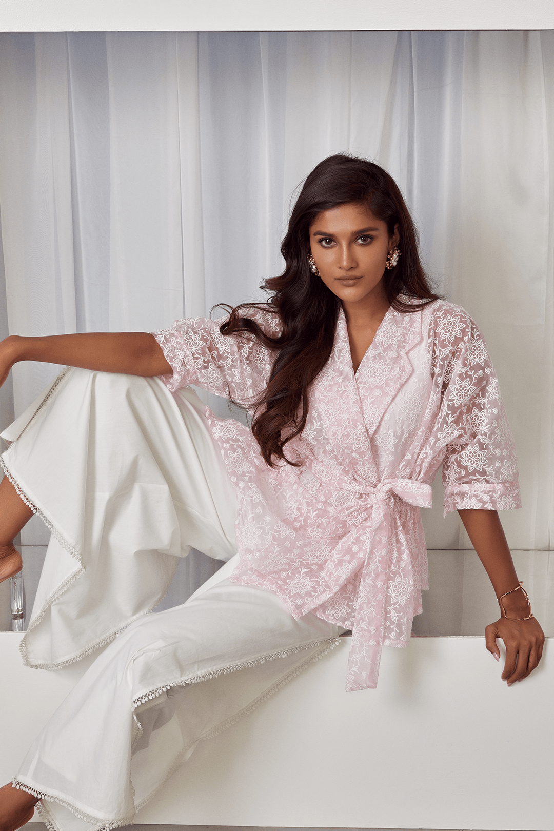 Celine Organza Pink Kimono