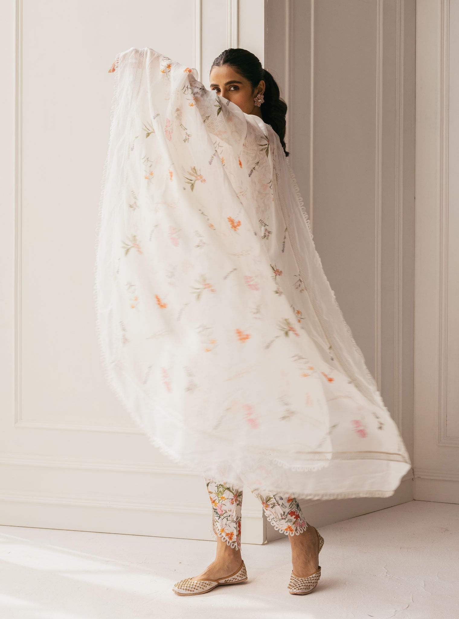 Corelli Supima Cotton White Kurta Set