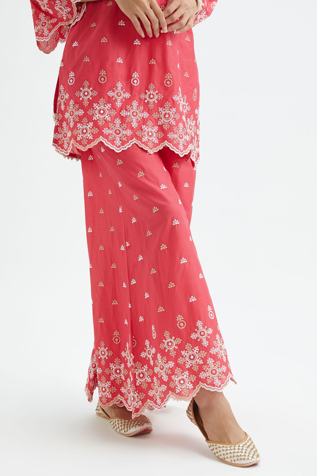 Dove Supima Cotton Red Sharara Set
