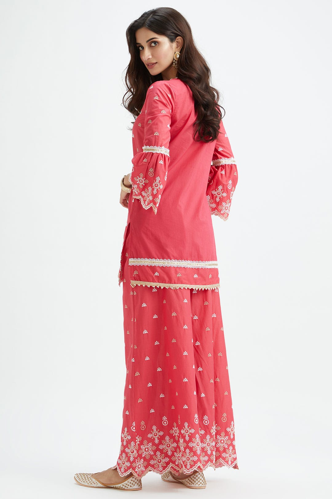 Dove Supima Cotton Red Sharara Set