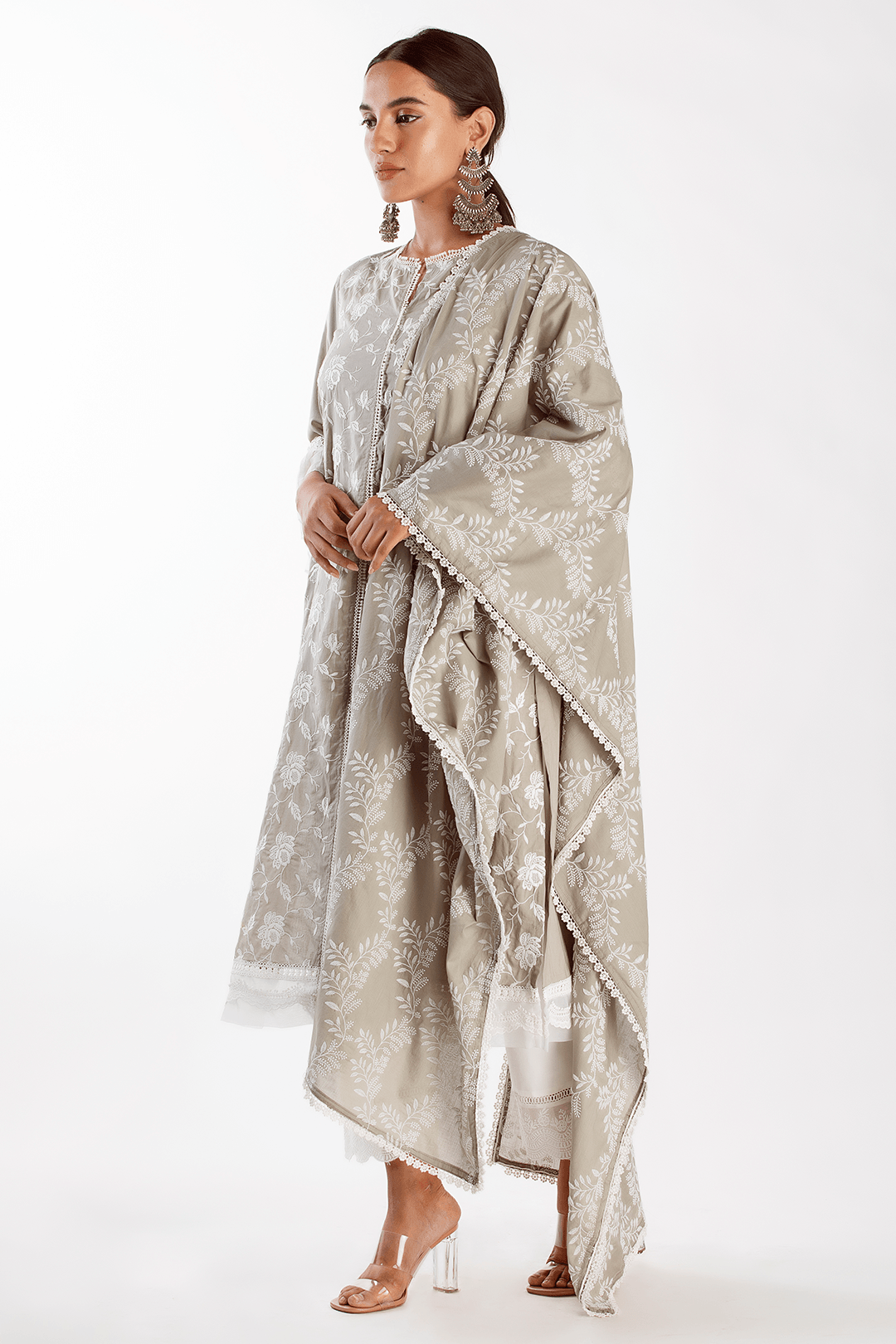 Dusk Supima Cotton Grey Kurta Set