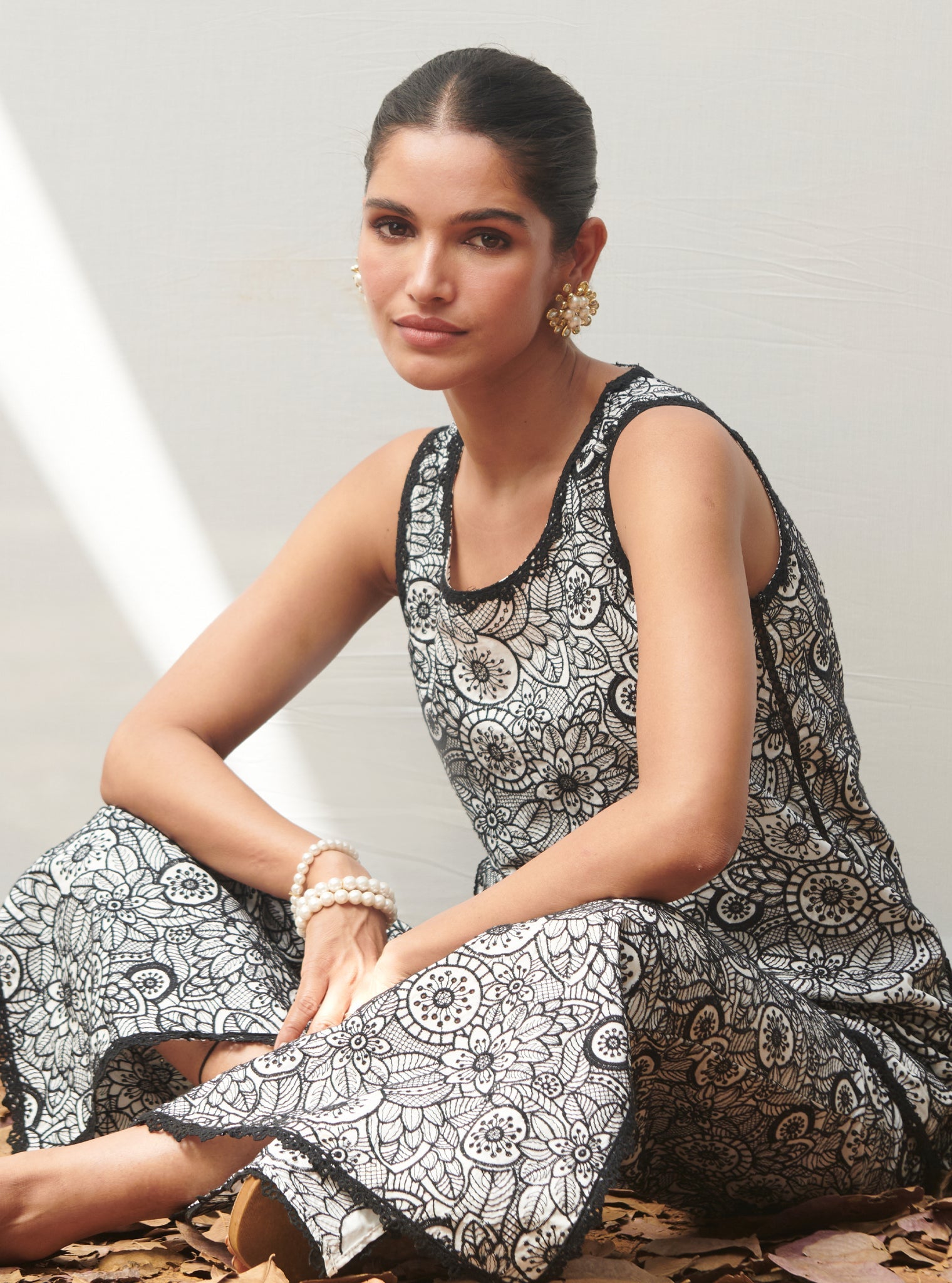 Gardenia Supima Cotton White Co-ord Set