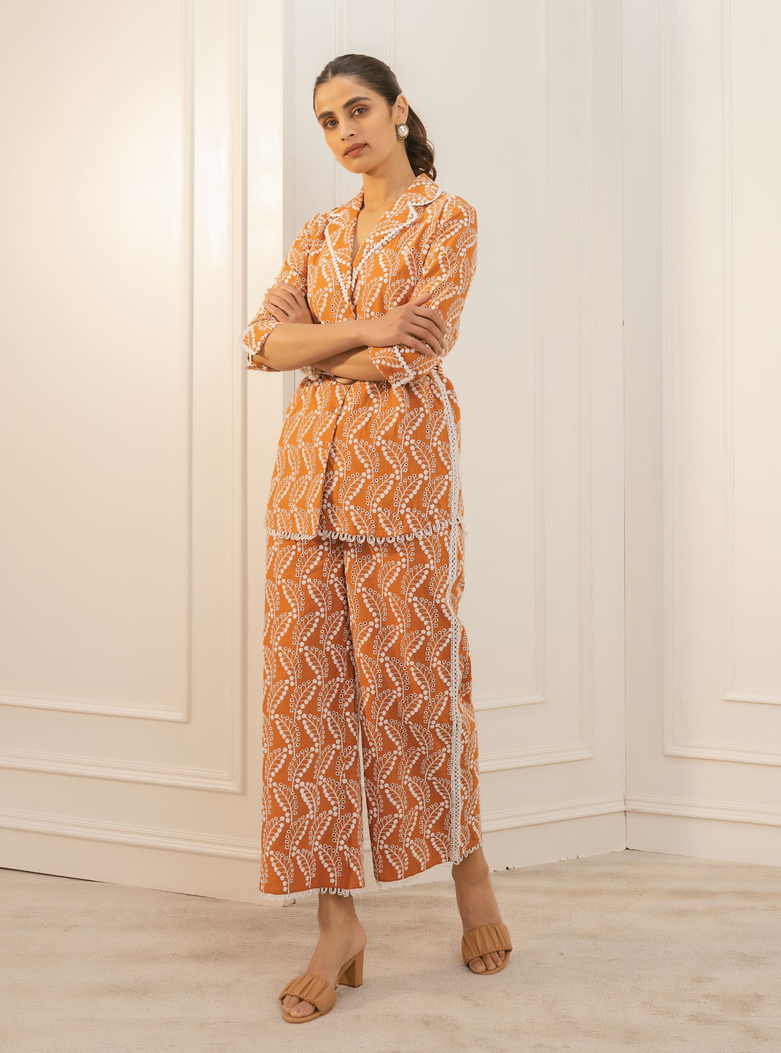 Halo Supima Cotton Orange Co-ord Set