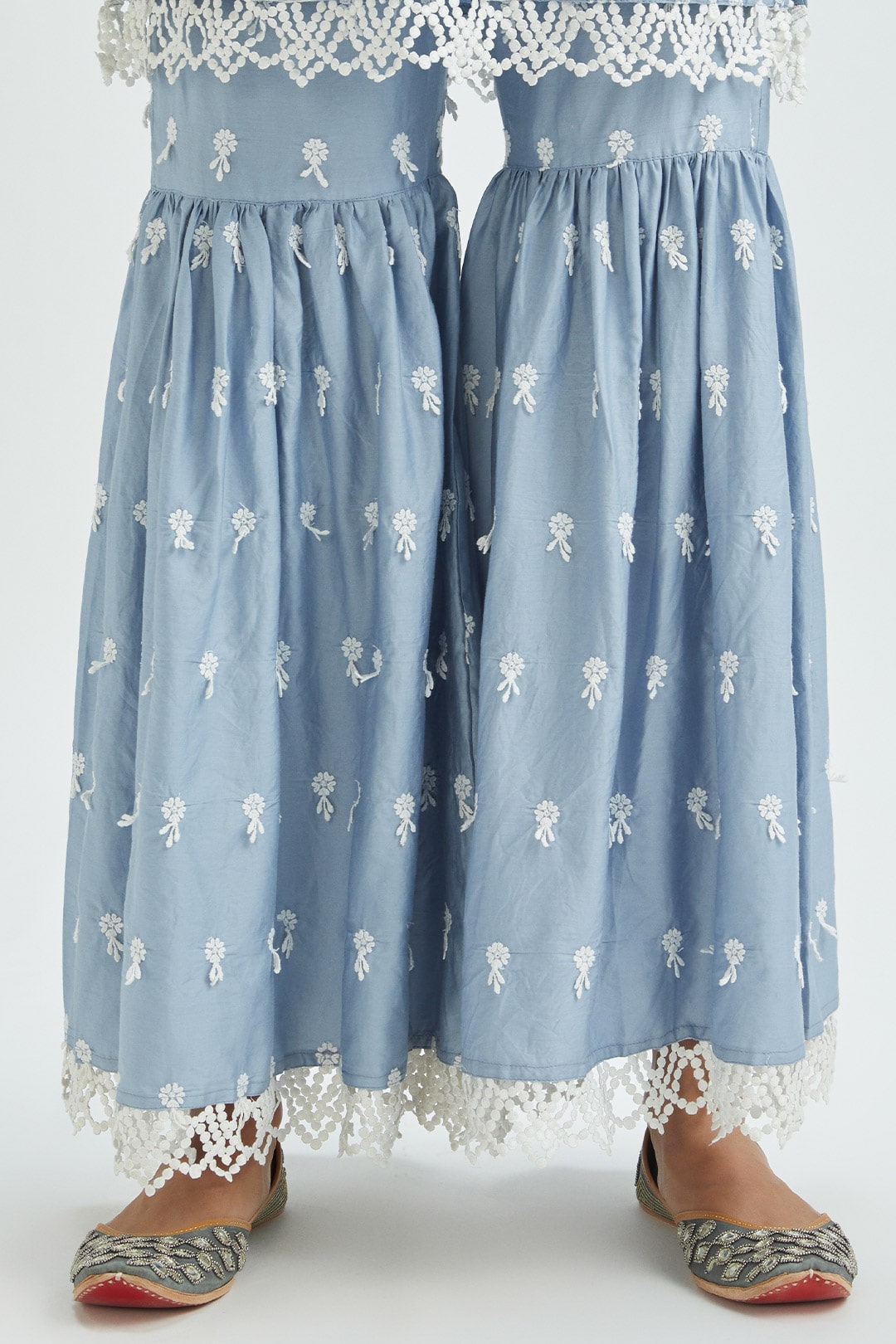 Hayes Supima Satin Wedgewood Kurta Set