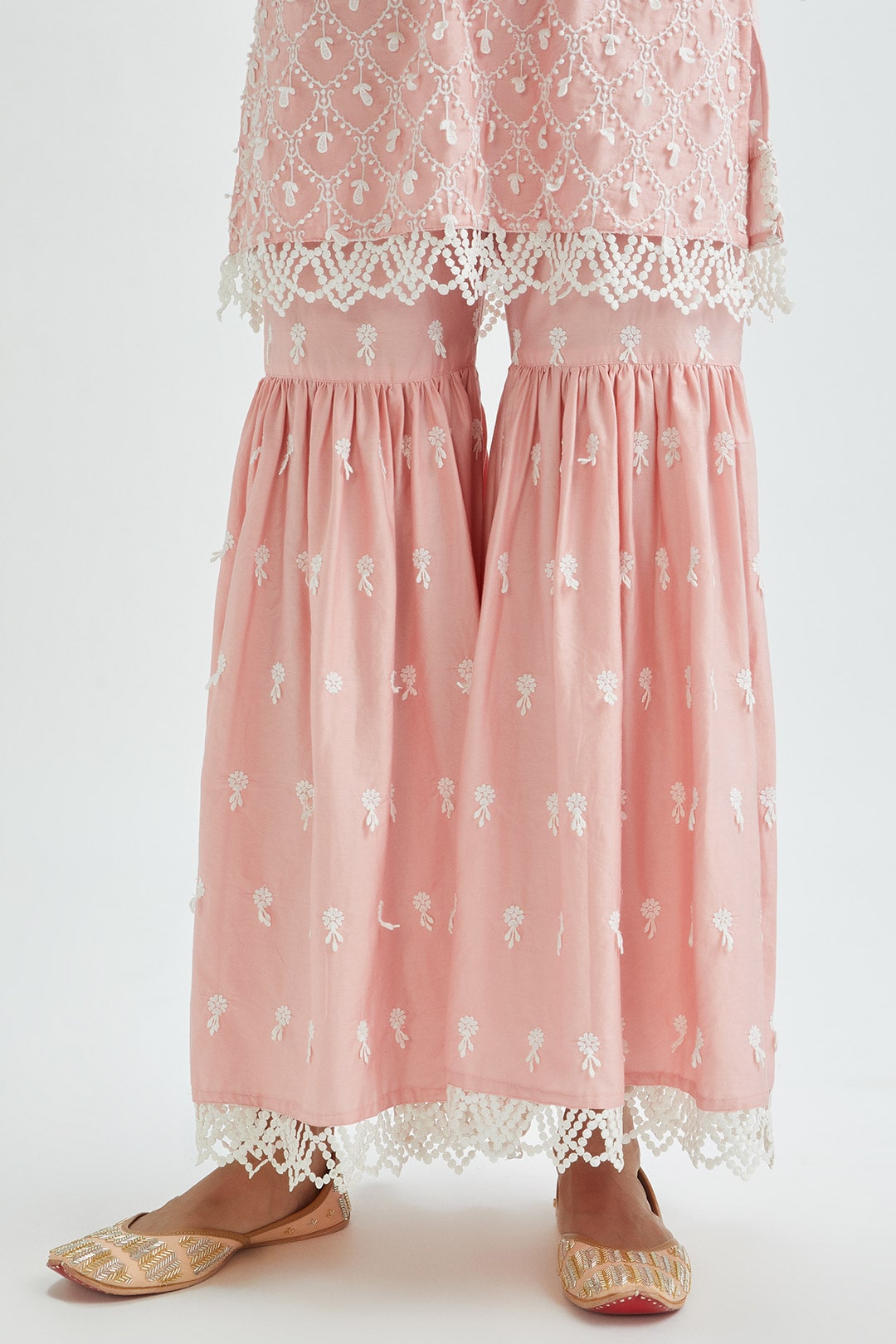 Hayes Supima Satin Pink Kurta Set