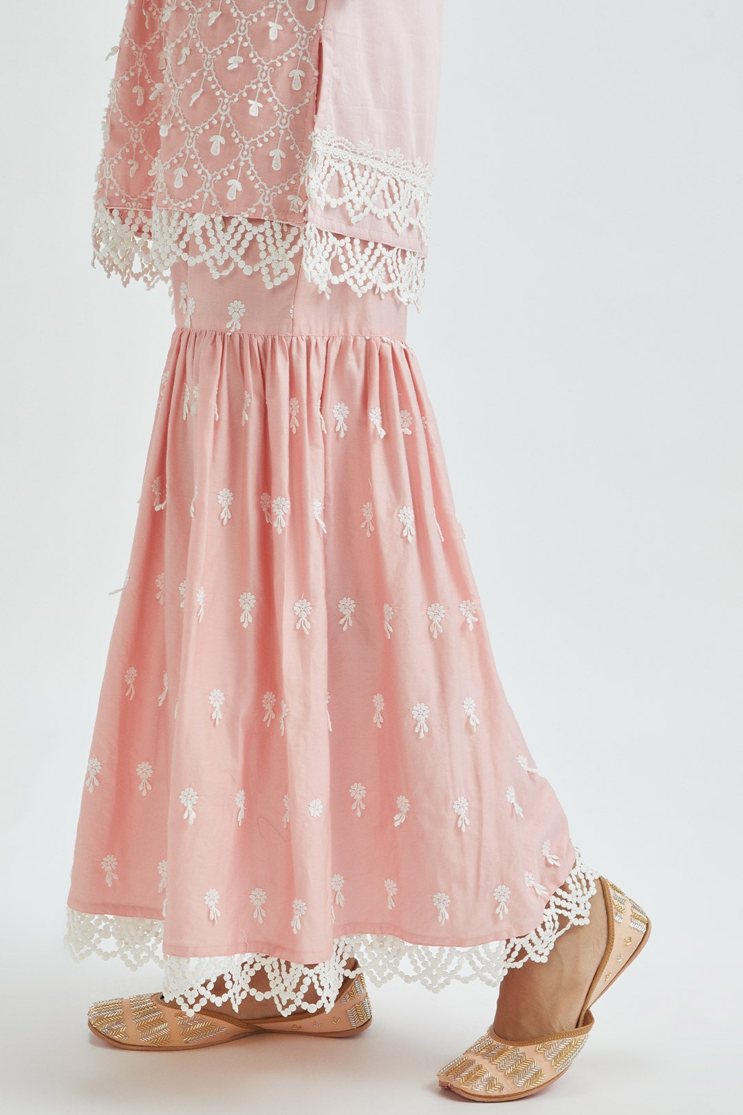 Hayes Supima Satin Pink Kurta Set