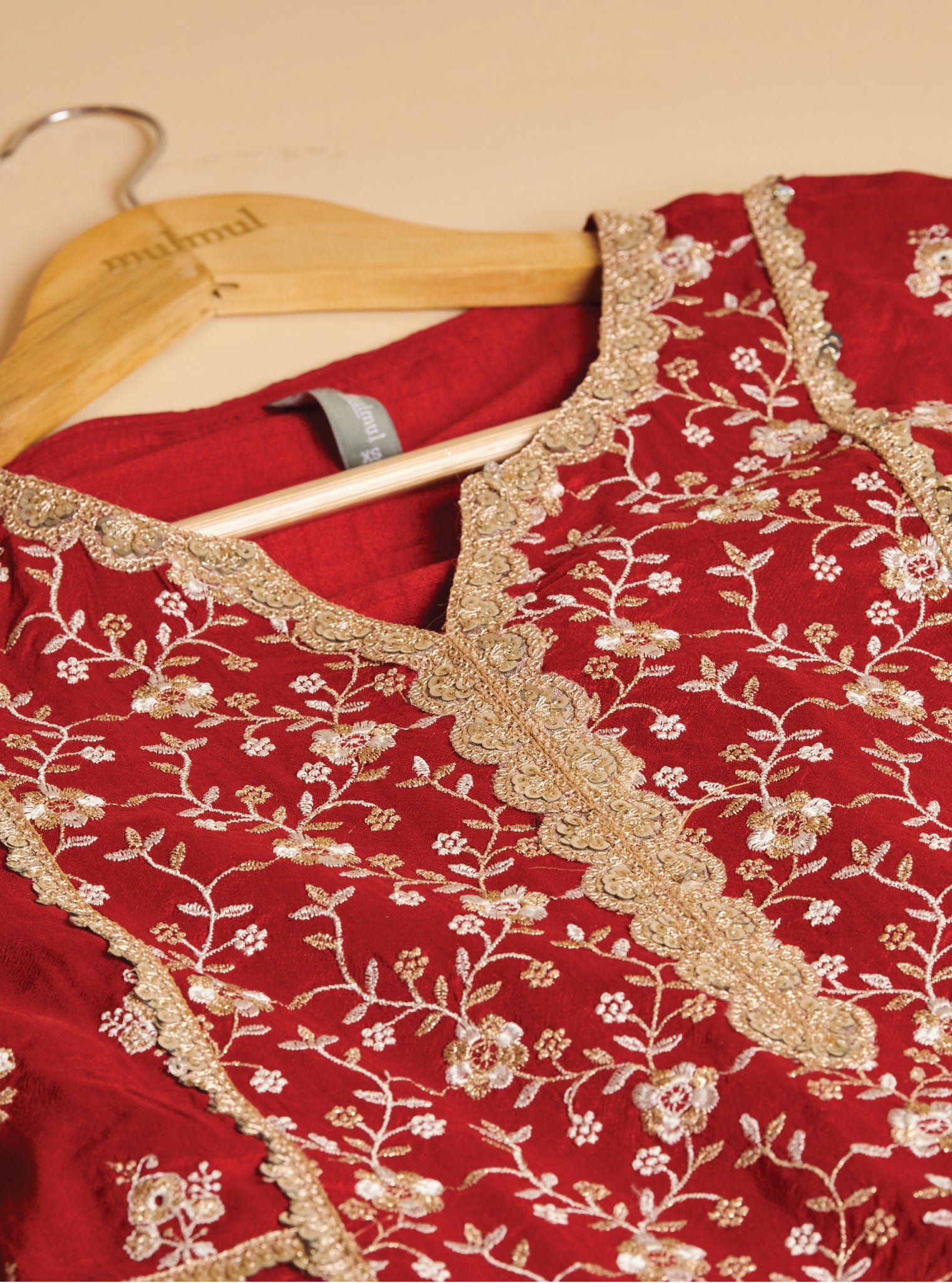 Kaashni Silk Red Kurta Set