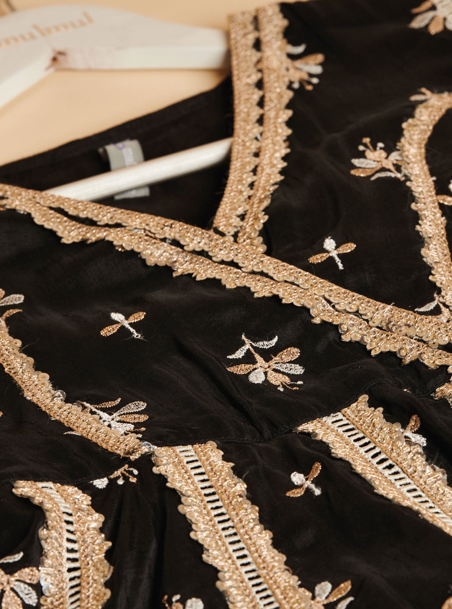 Khanak Silk Black Anarkali Kurta Set