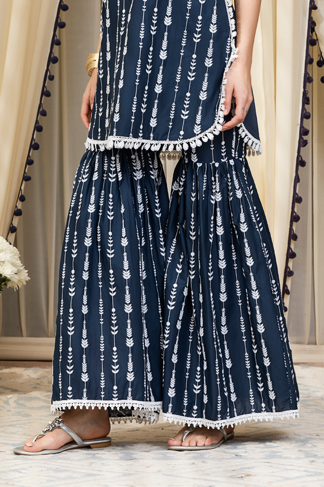 Lisa Supima Cotton Kurta with Garara Set