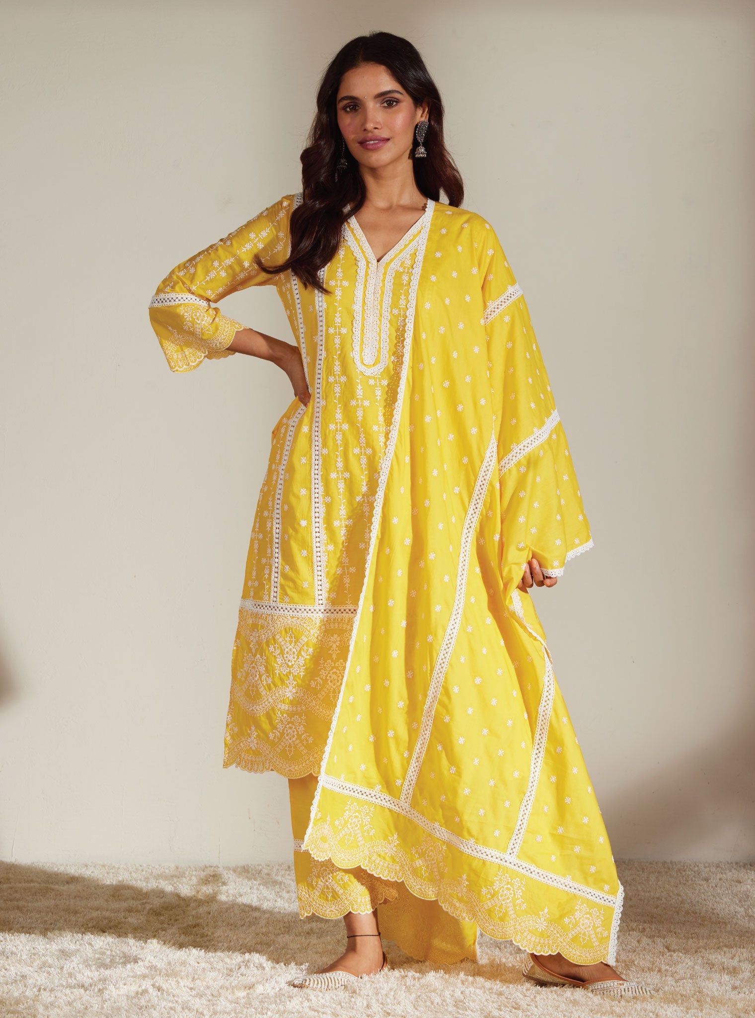 Melanie Supima Cotton Mango Kurta Set