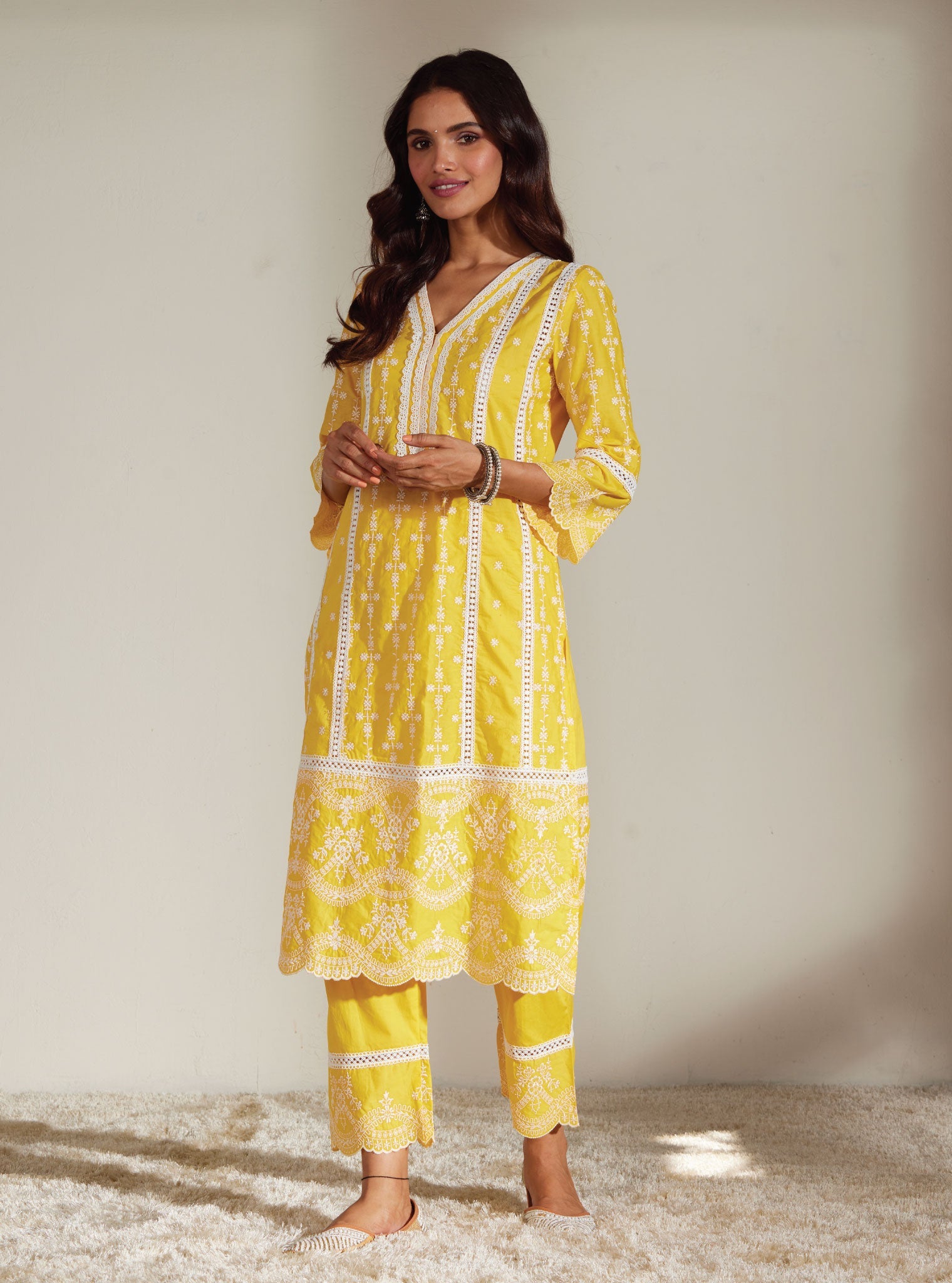 Melanie Supima Cotton Mango Kurta Set