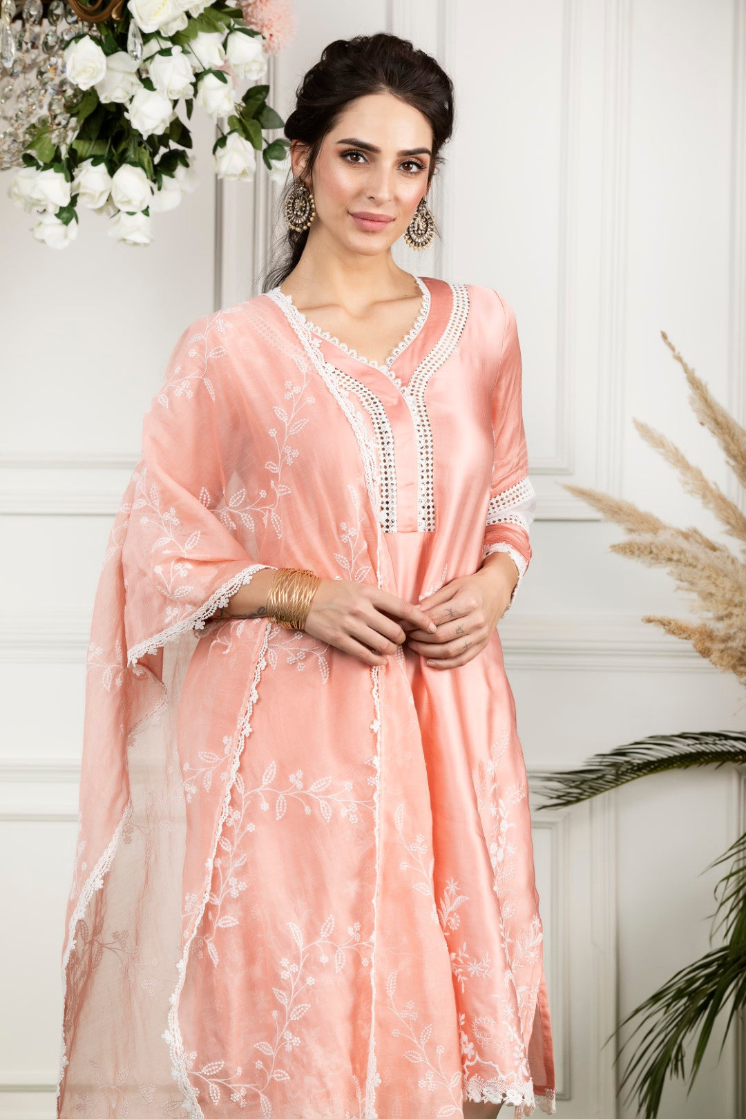 Morning Glory Supima Cotton Hibiscus Kurta Set