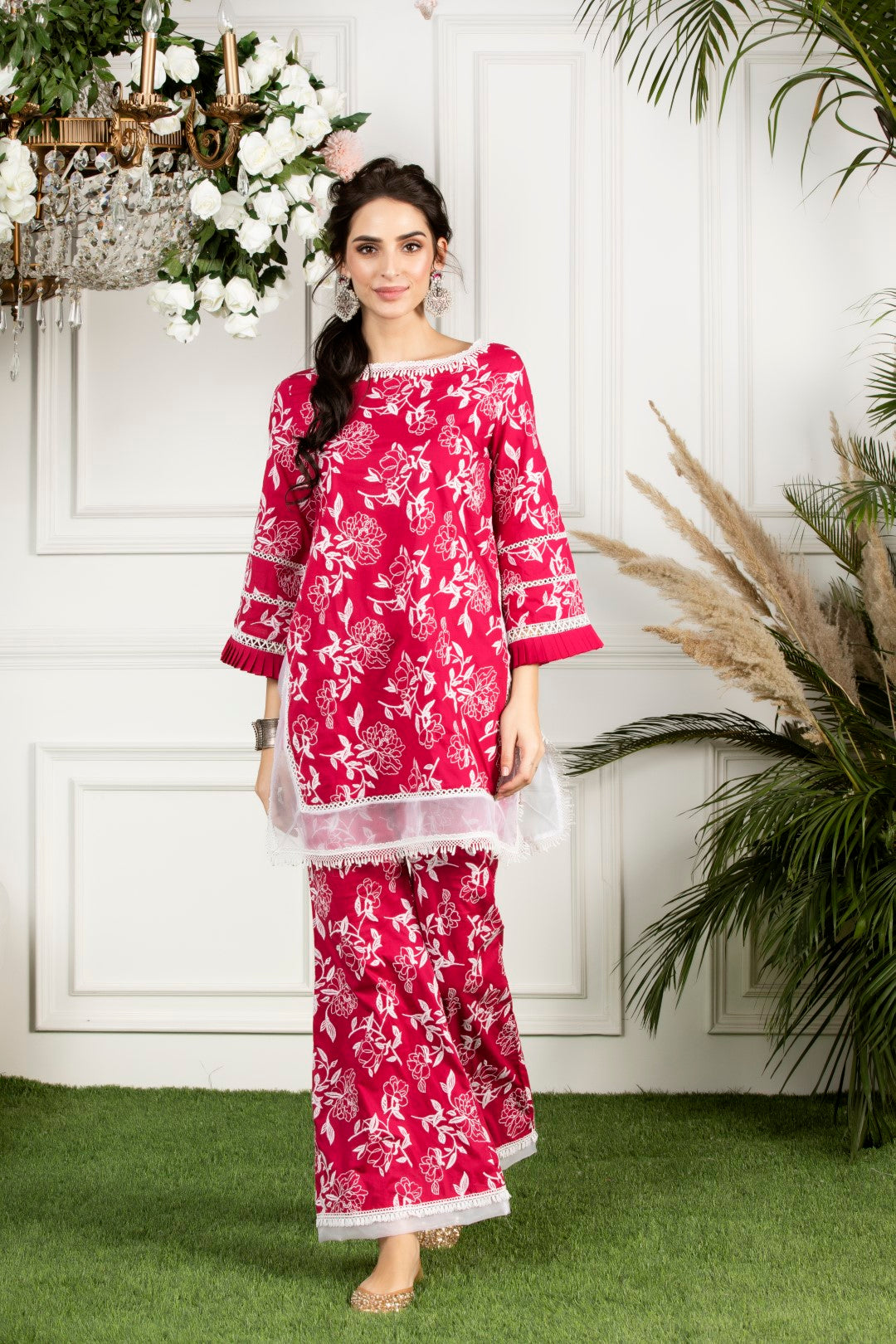 Mulmul Supima Cotton Hydrangea Kurta