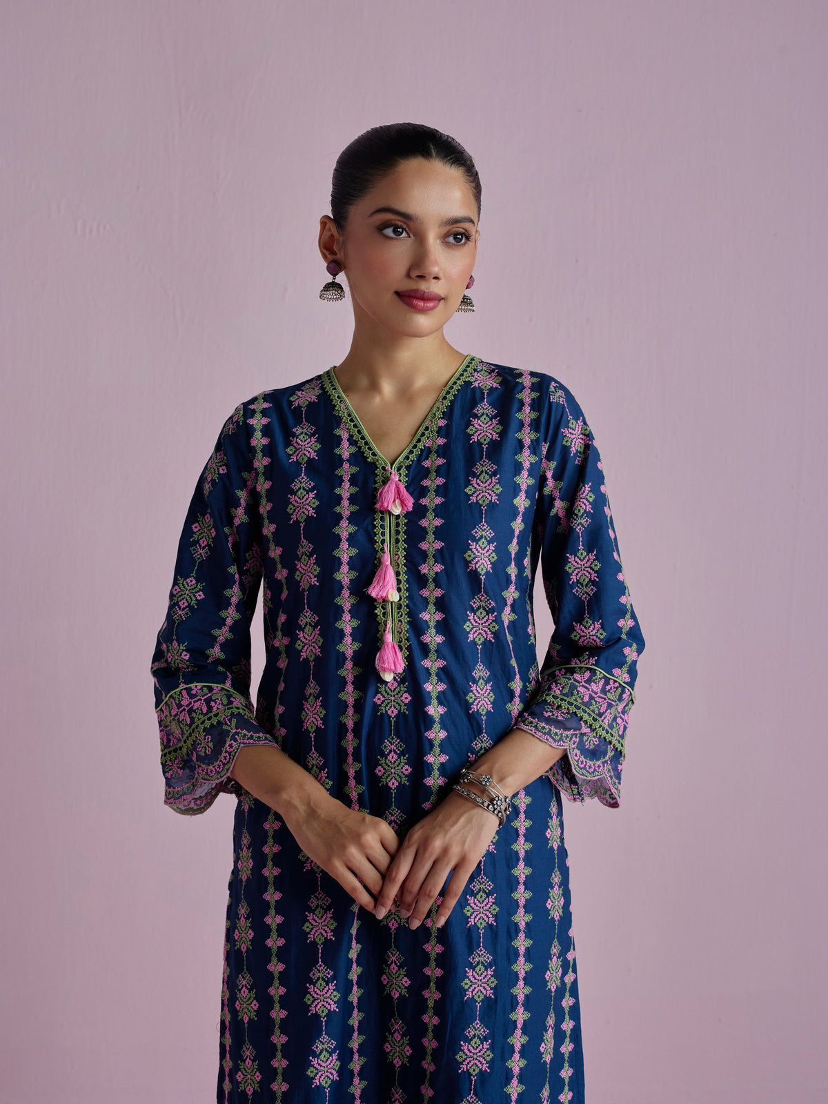 Mua Supima Cotton Navy Kurta Set