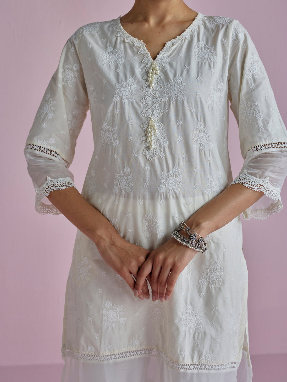 Emmie Supima Cotton Off White Kurta Set